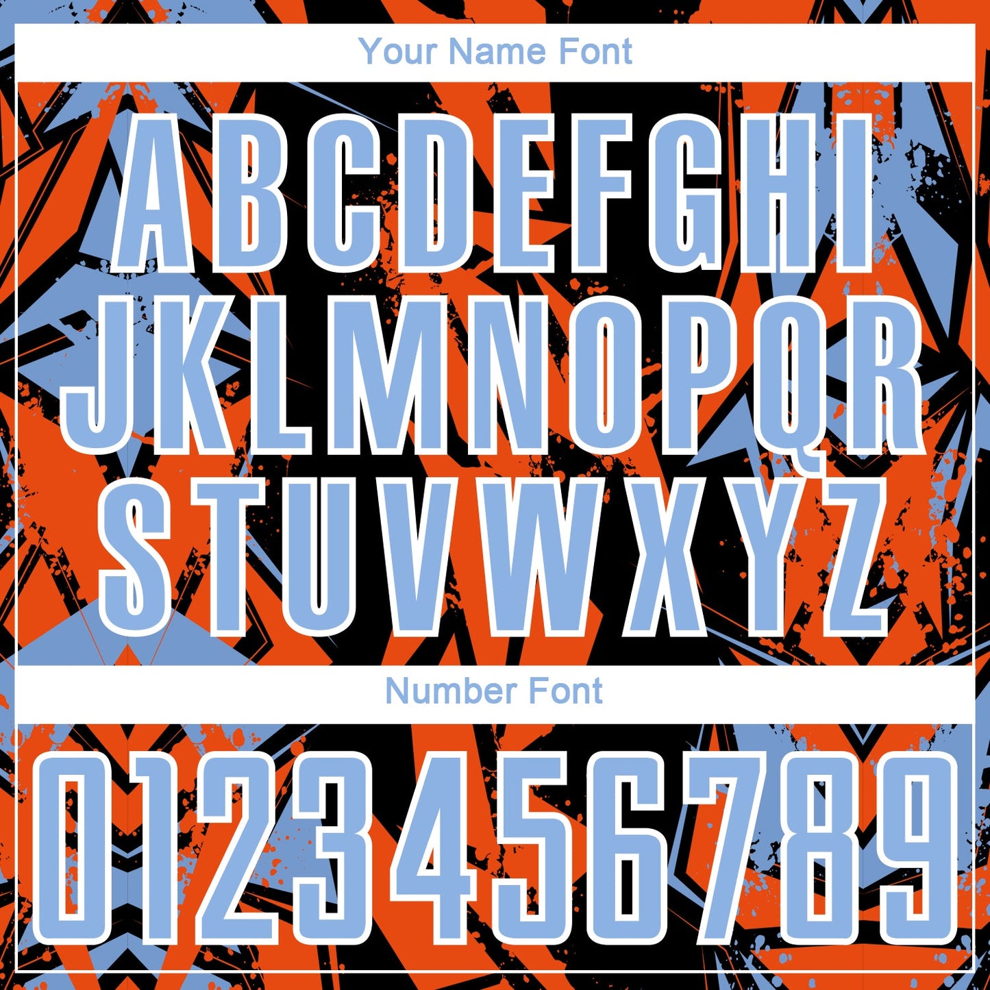 Custom Black Light Blue Orange-White Geometric Shard Grunge Splash Sublimation Soccer Uniform Jersey view 6