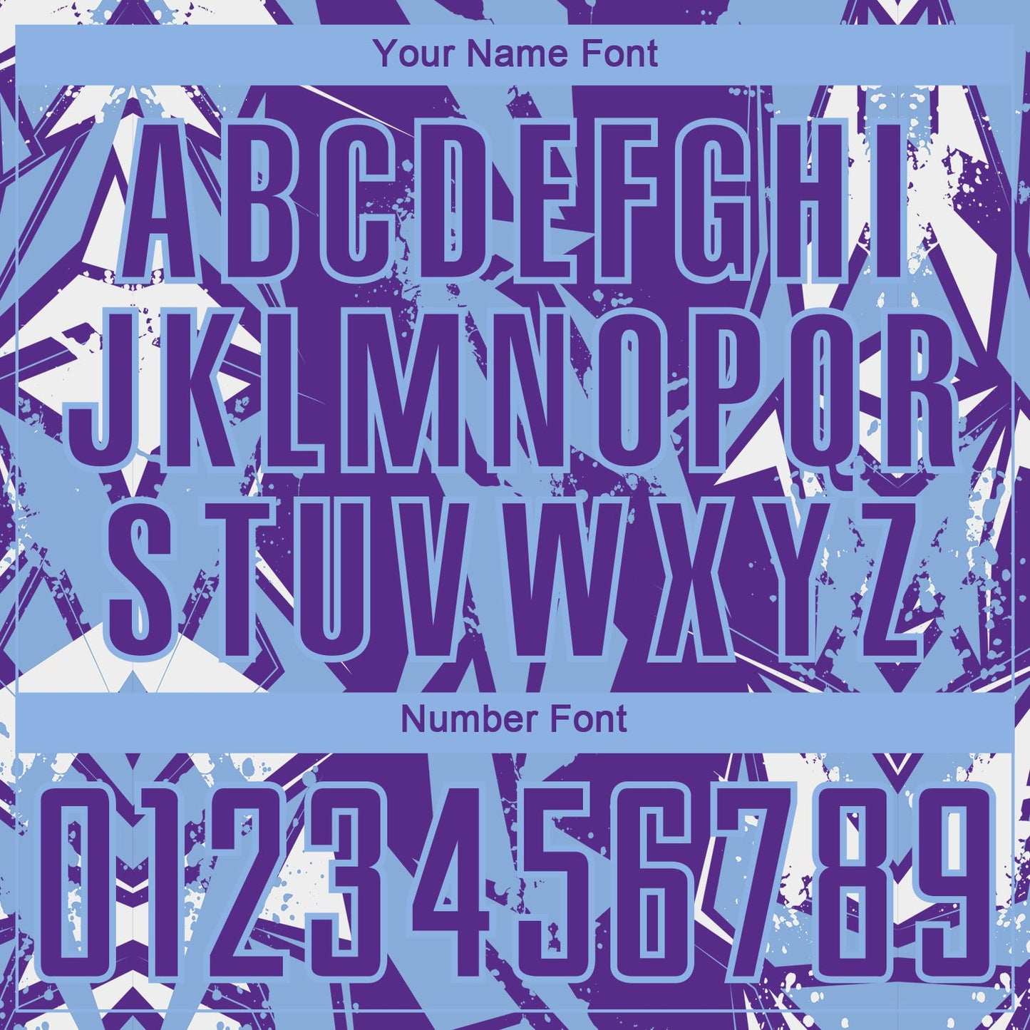 Custom Purple Light Blue-White Geometric Shard Grunge Splash Sublimation Soccer Uniform Jersey view 6