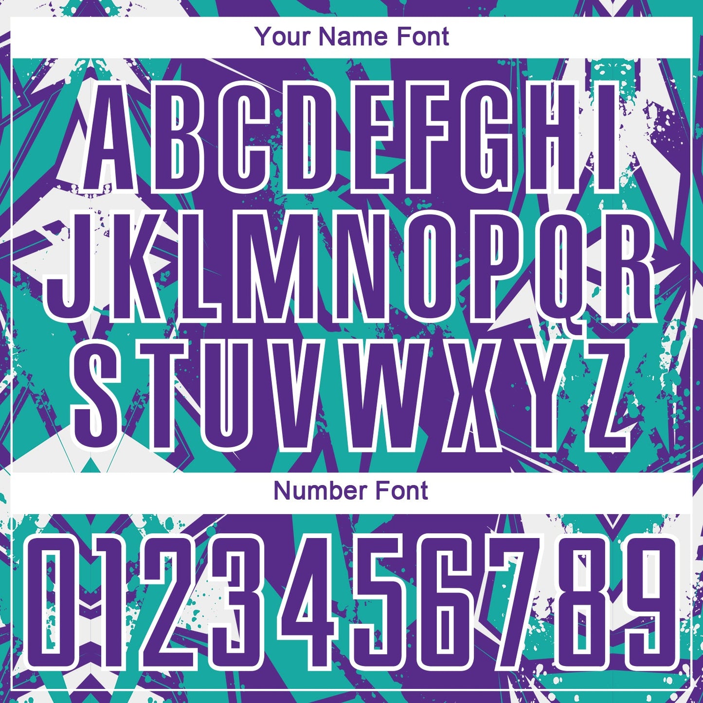 Custom Purple Aqua-White Geometric Shard Grunge Splash Sublimation Soccer Uniform Jersey view 6