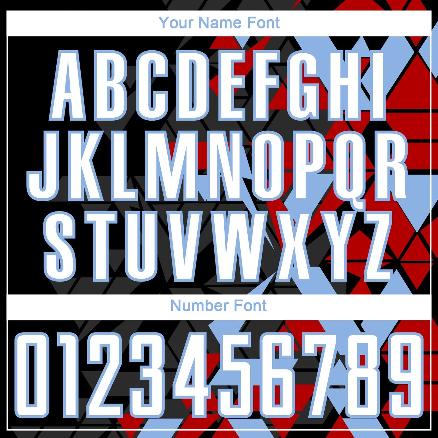 Custom Black White Red-Light Blue Geometric Grid Gradient Sublimation Soccer Uniform Jersey view 6