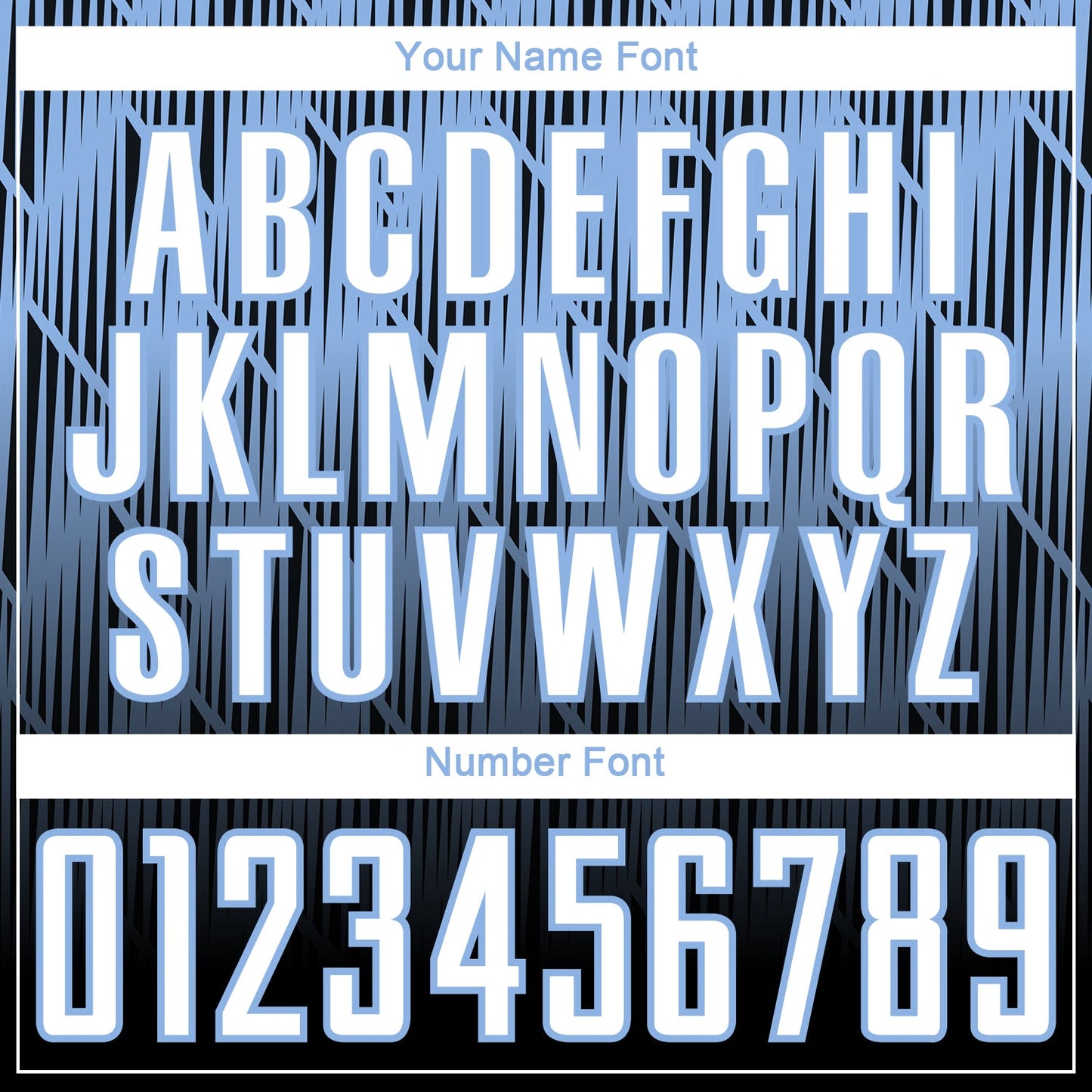 Custom Black White-Light Blue Spiked Sharp Lines Gradient Sublimation Soccer Uniform Jersey view 6