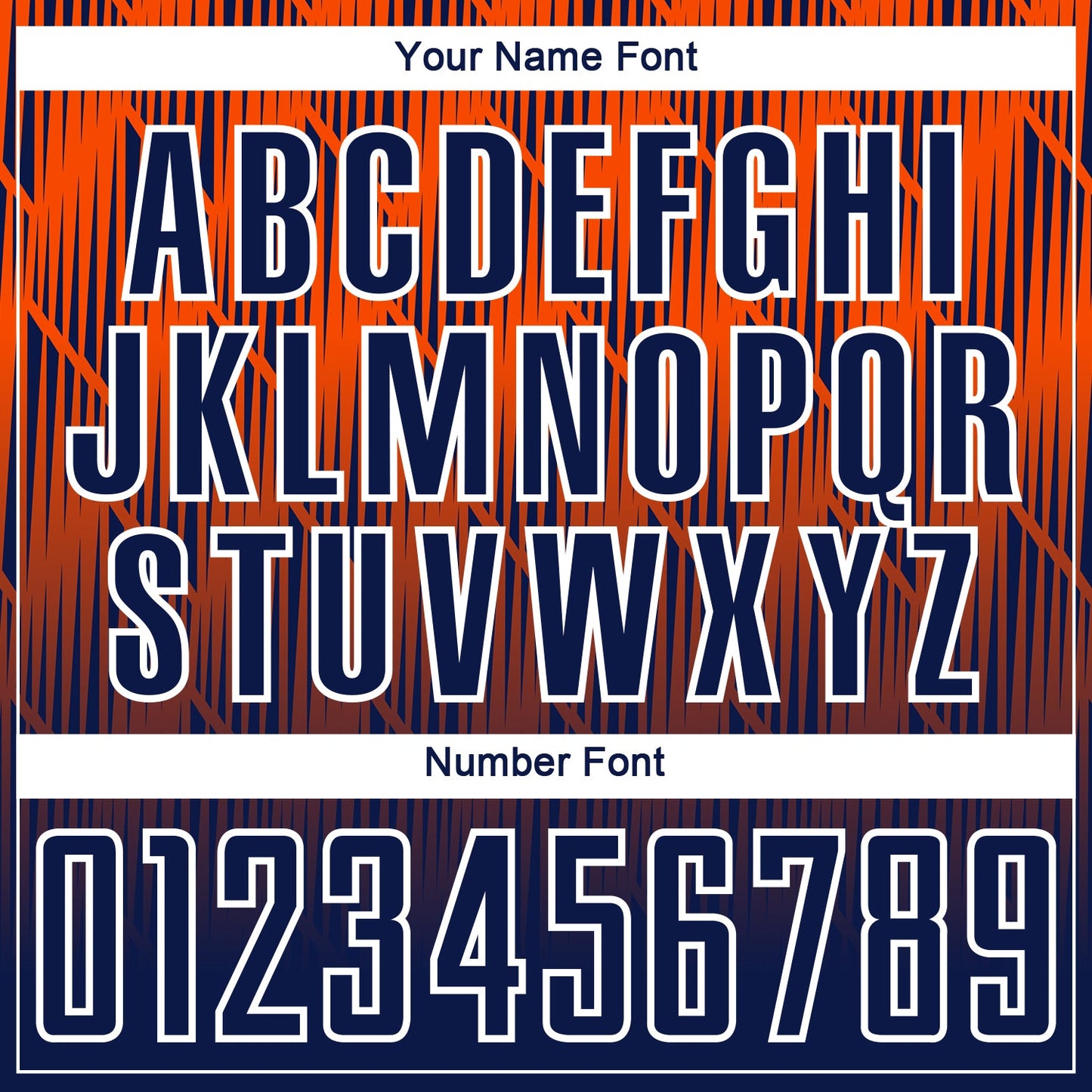 Custom Navy Orange-White Spiked Sharp Lines Gradient Sublimation Soccer Uniform Jersey view 6