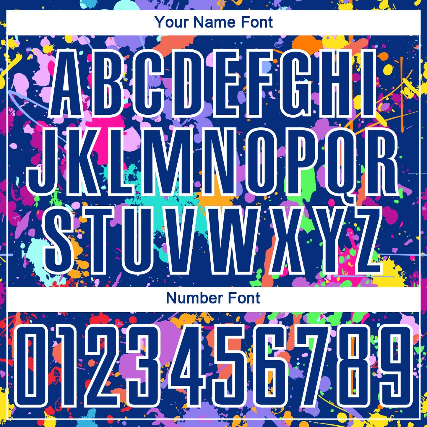 Custom Graffiti Pattern Royal-White Paint Splatter Sublimation Soccer Uniform Jersey view 6