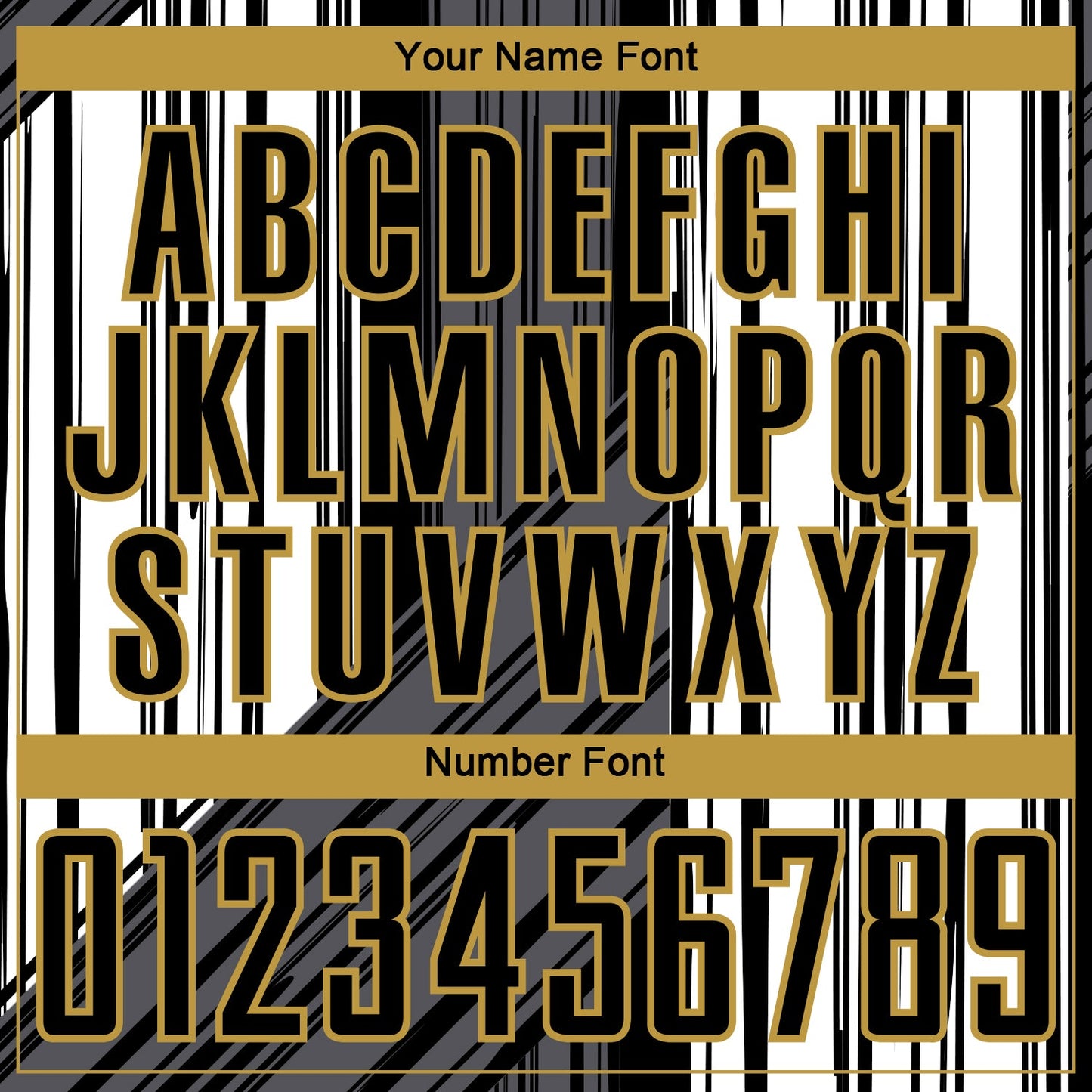 Custom Black White-Old Gold Brush Stroke Fluid Stripes Sublimation Soccer Uniform Jersey view 6