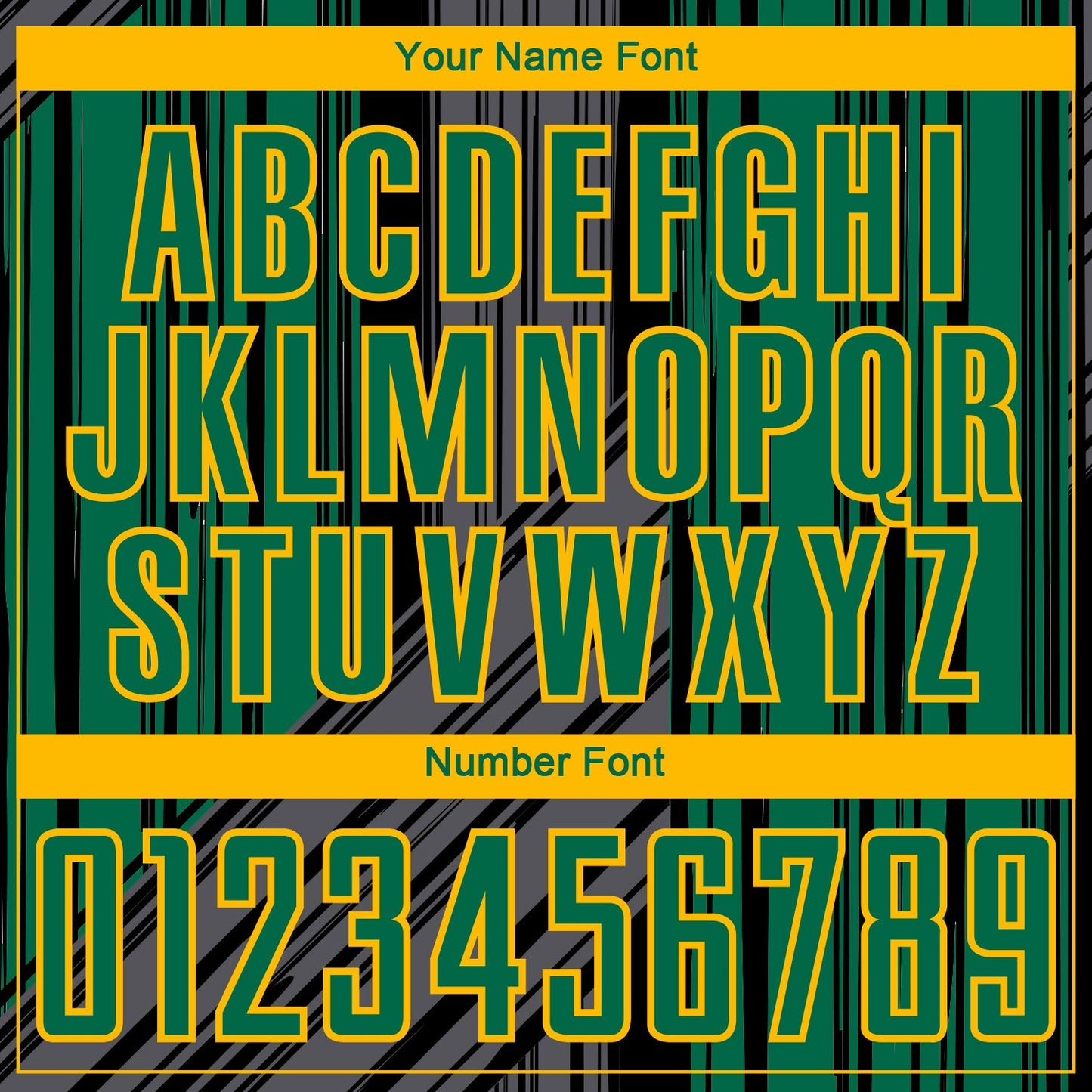Custom Black Kelly Green-Gold Brush Stroke Fluid Stripes Sublimation Soccer Uniform Jersey view 6