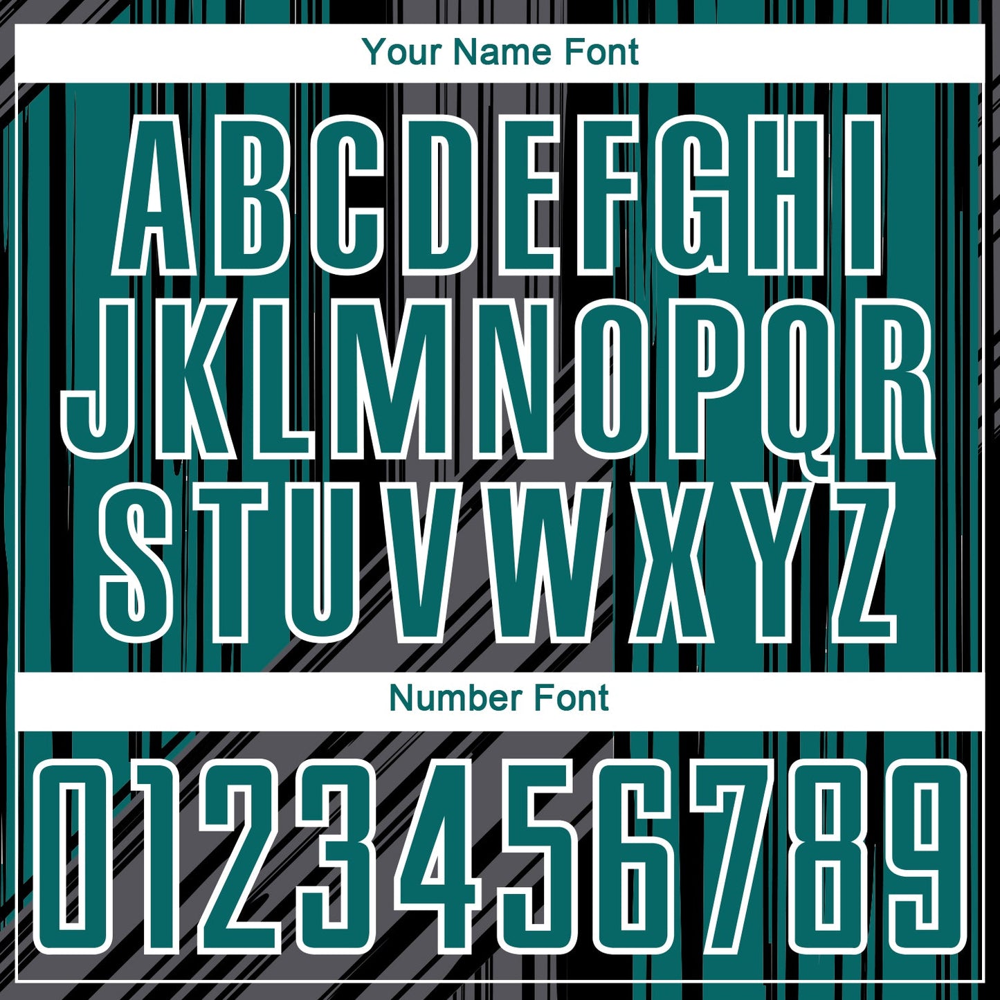 Custom Black Teal-White Brush Stroke Fluid Stripes Sublimation Soccer Uniform Jersey view 6