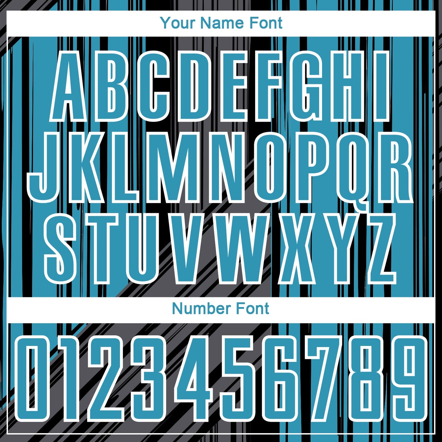 Custom Black Panther Blue-White Brush Stroke Fluid Stripes Sublimation Soccer Uniform Jersey view 6