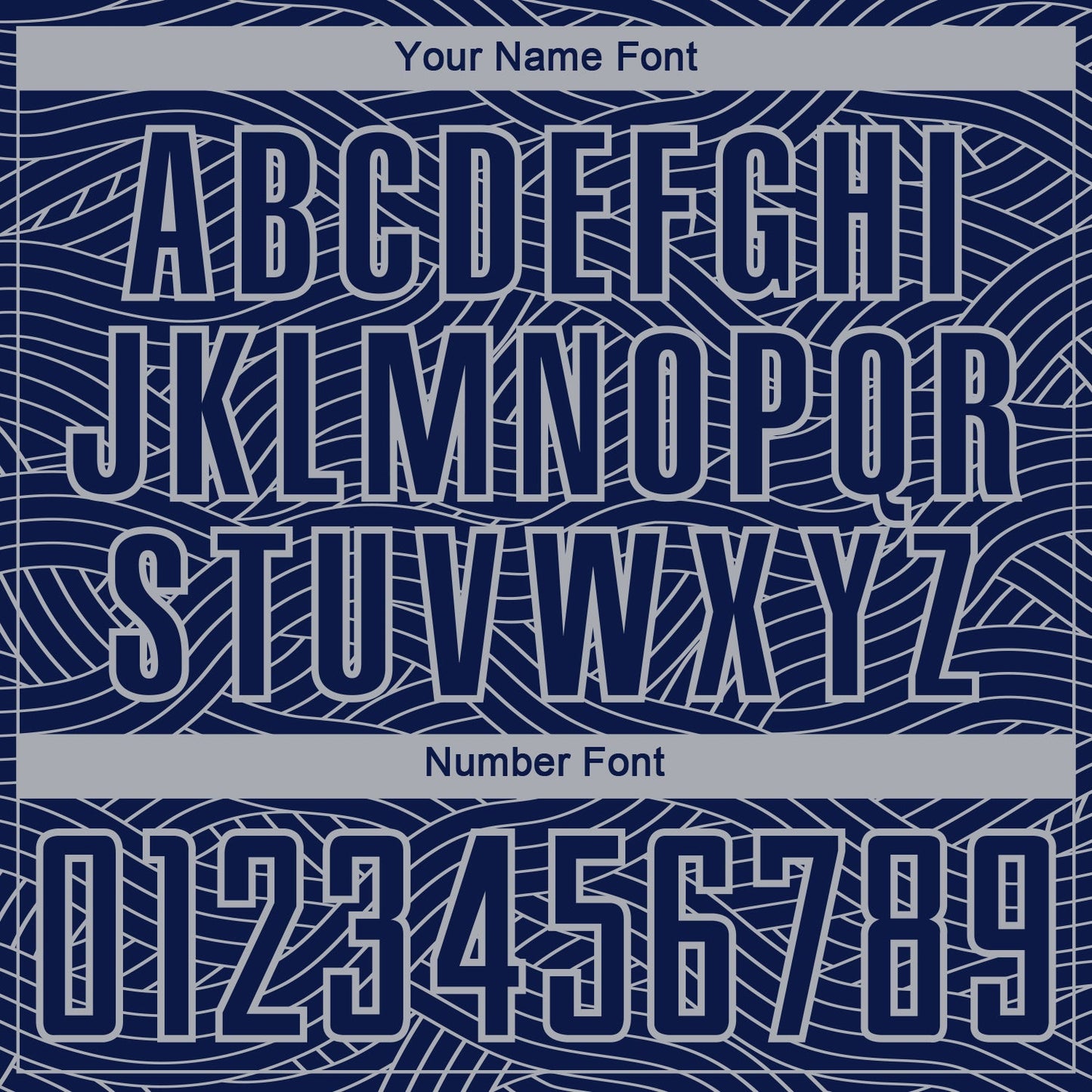 Custom Navy-Gray Abstract Wave Lines Interlocking Sublimation Soccer Uniform Jersey view 6