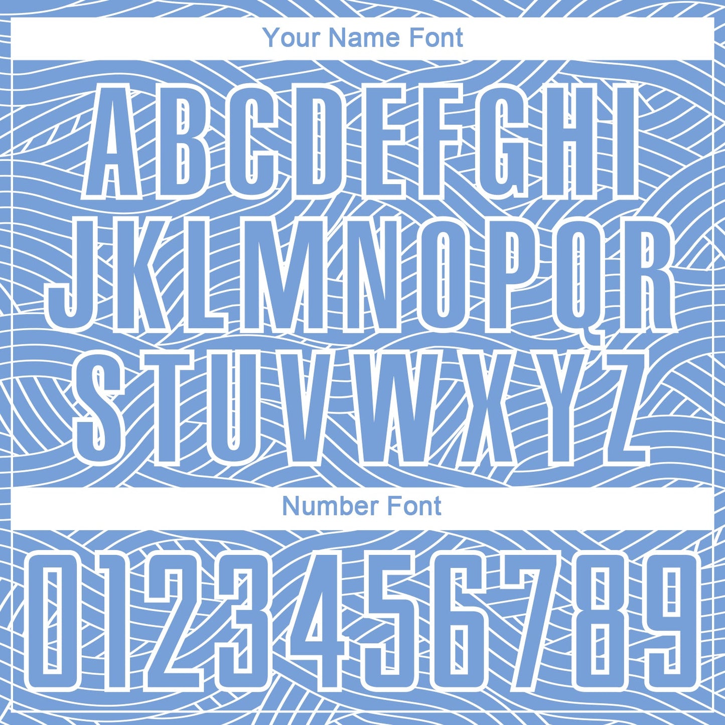 Custom Light Blue-White Abstract Wave Lines Interlocking Sublimation Soccer Uniform Jersey view 6