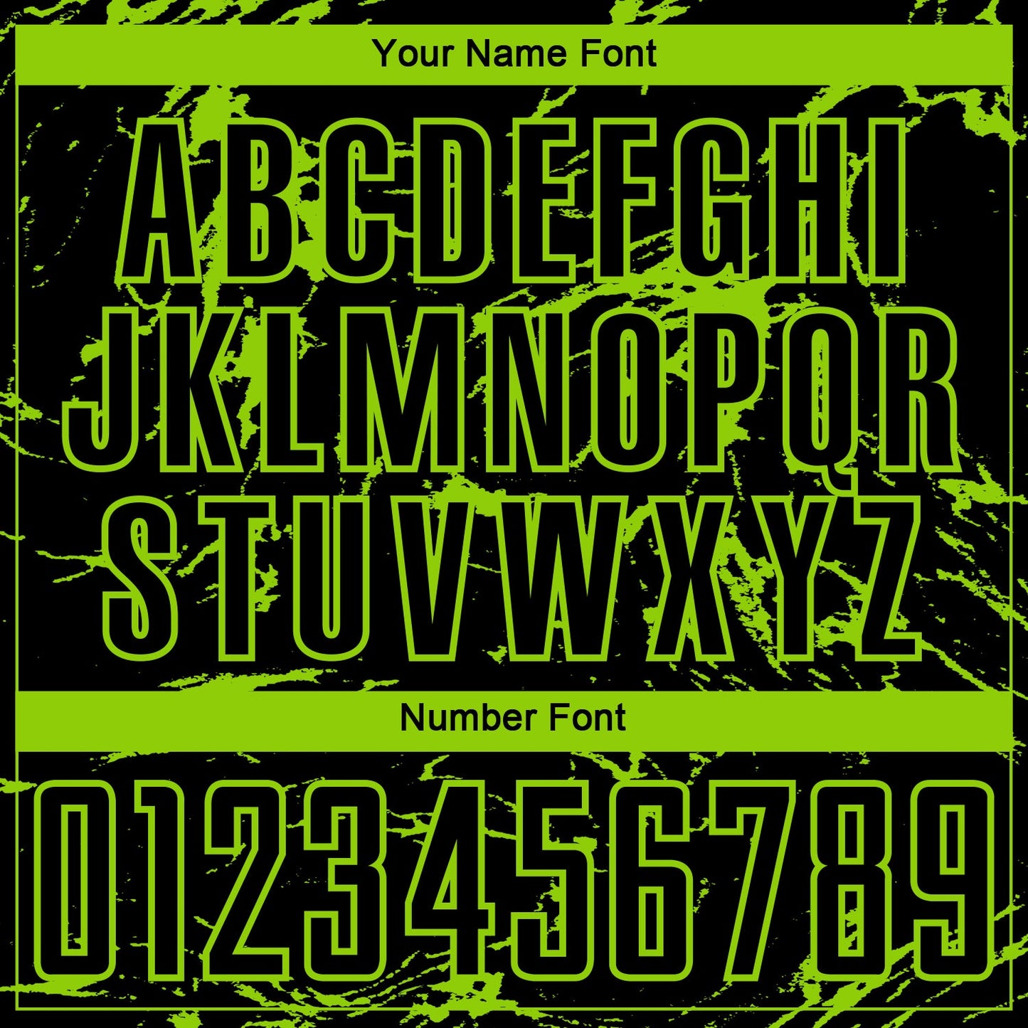 Custom Black-Neon Green Abstract Fluid Marble Sublimation Soccer Uniform Jersey view 6