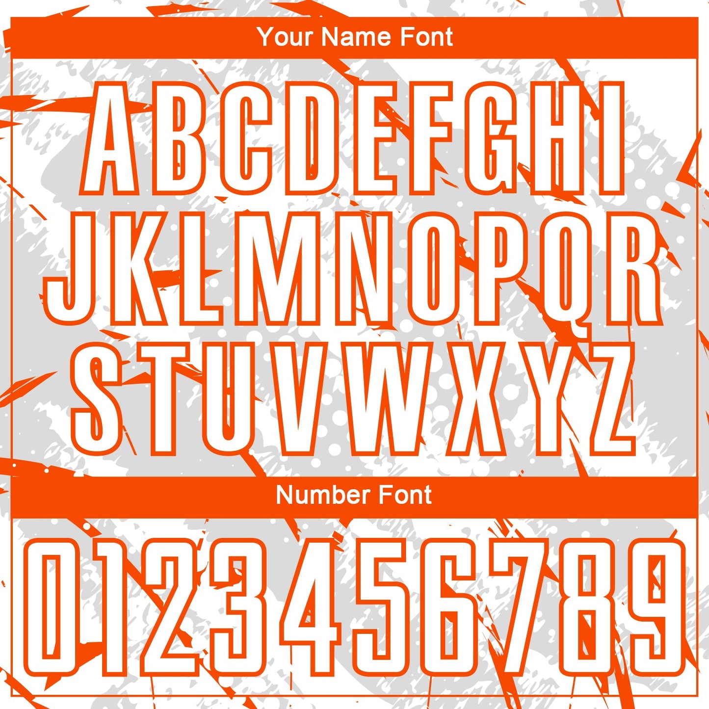 Custom White Orange-Gray Brush Stroke Slashes And Dot Grid Sublimation Soccer Uniform Jersey view 6