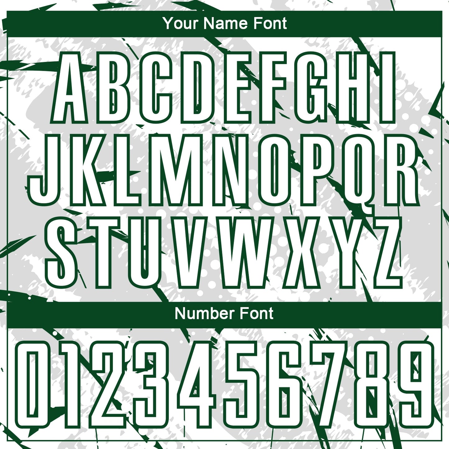 Custom White Green-Gray Brush Stroke Slashes And Dot Grid Sublimation Soccer Uniform Jersey view 6