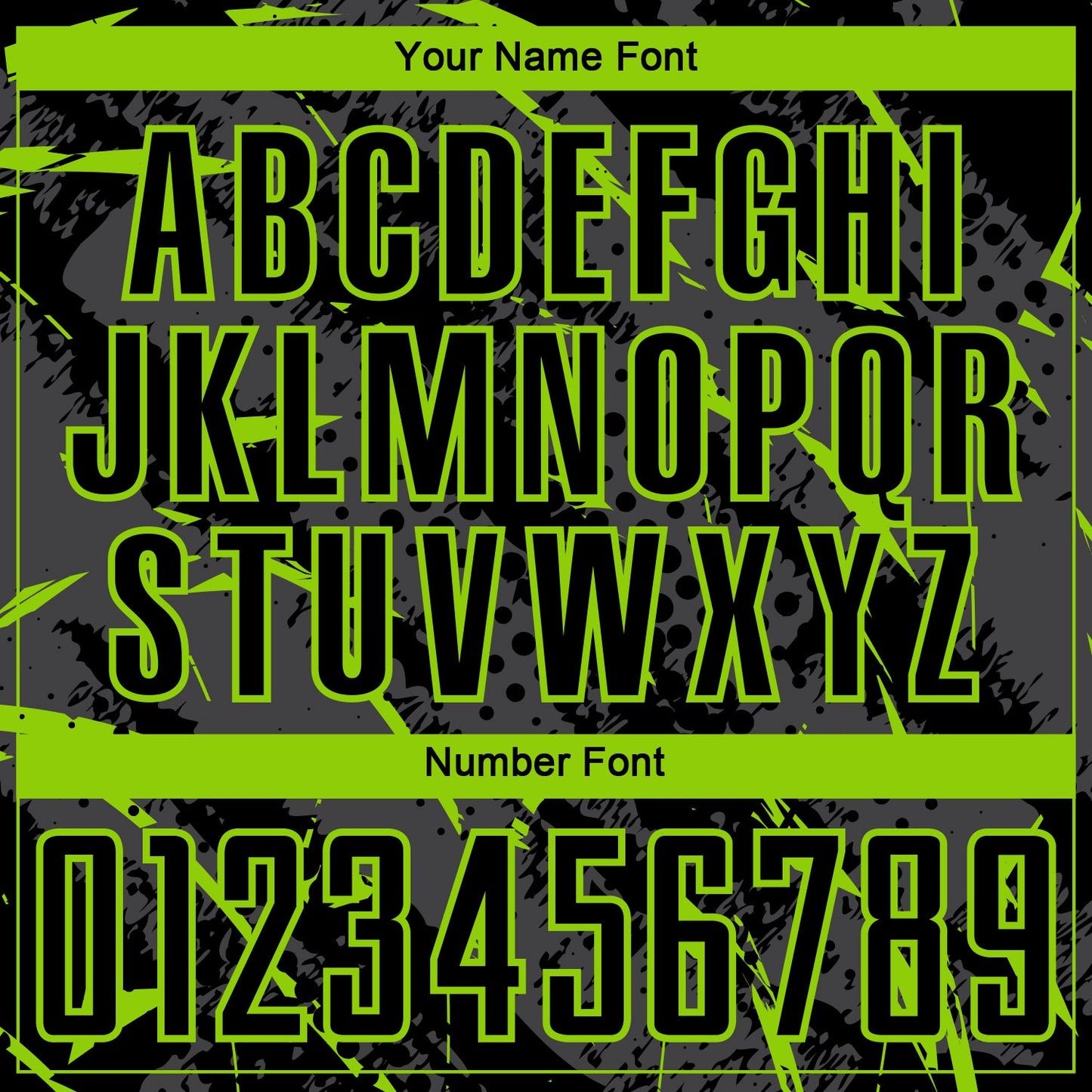 Custom Black Neon Green-Gray Brush Stroke Slashes And Dot Grid Sublimation Soccer Uniform Jersey view 6