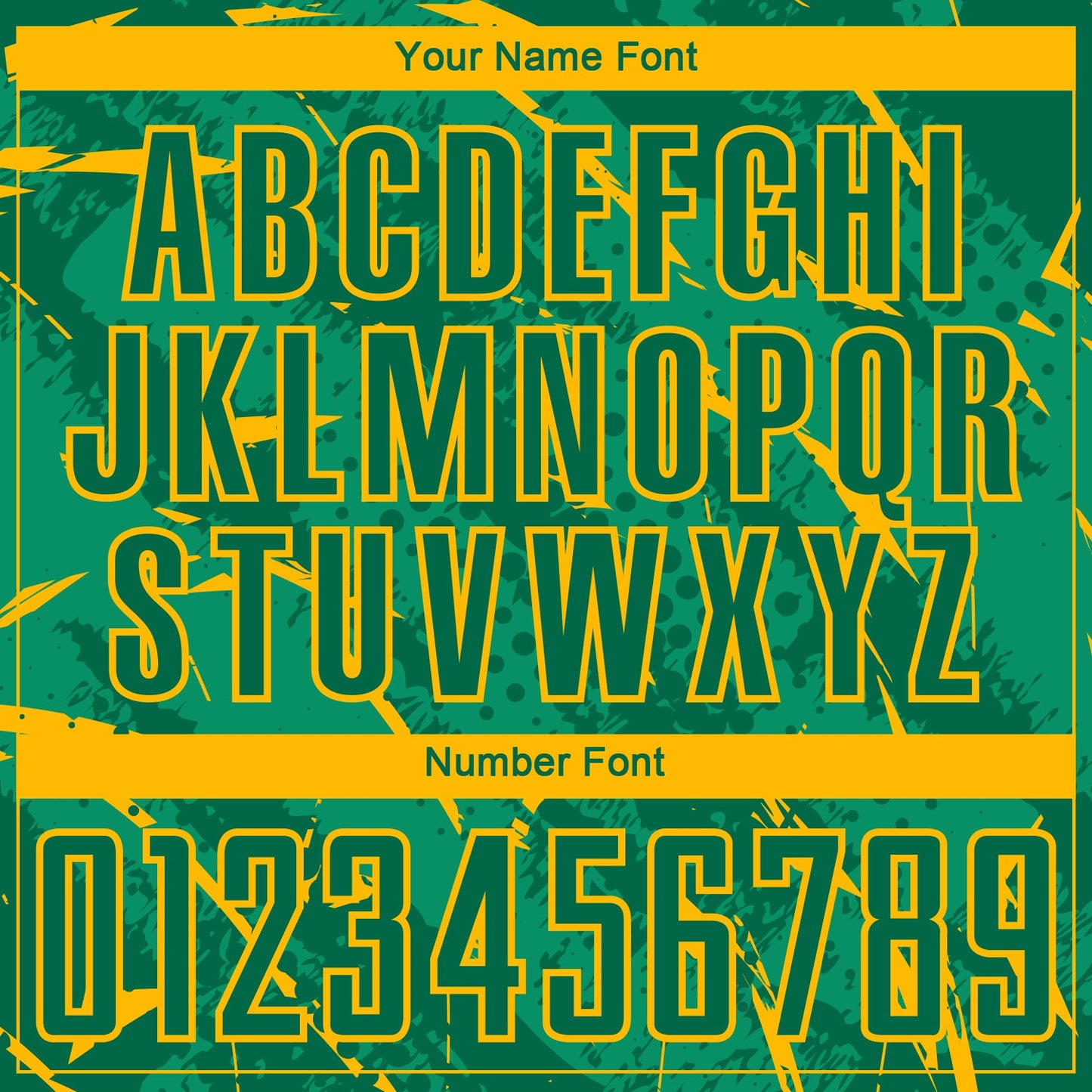 Custom Kelly Green-Gold Brush Stroke Slashes And Dot Grid Sublimation Soccer Uniform Jersey view 6
