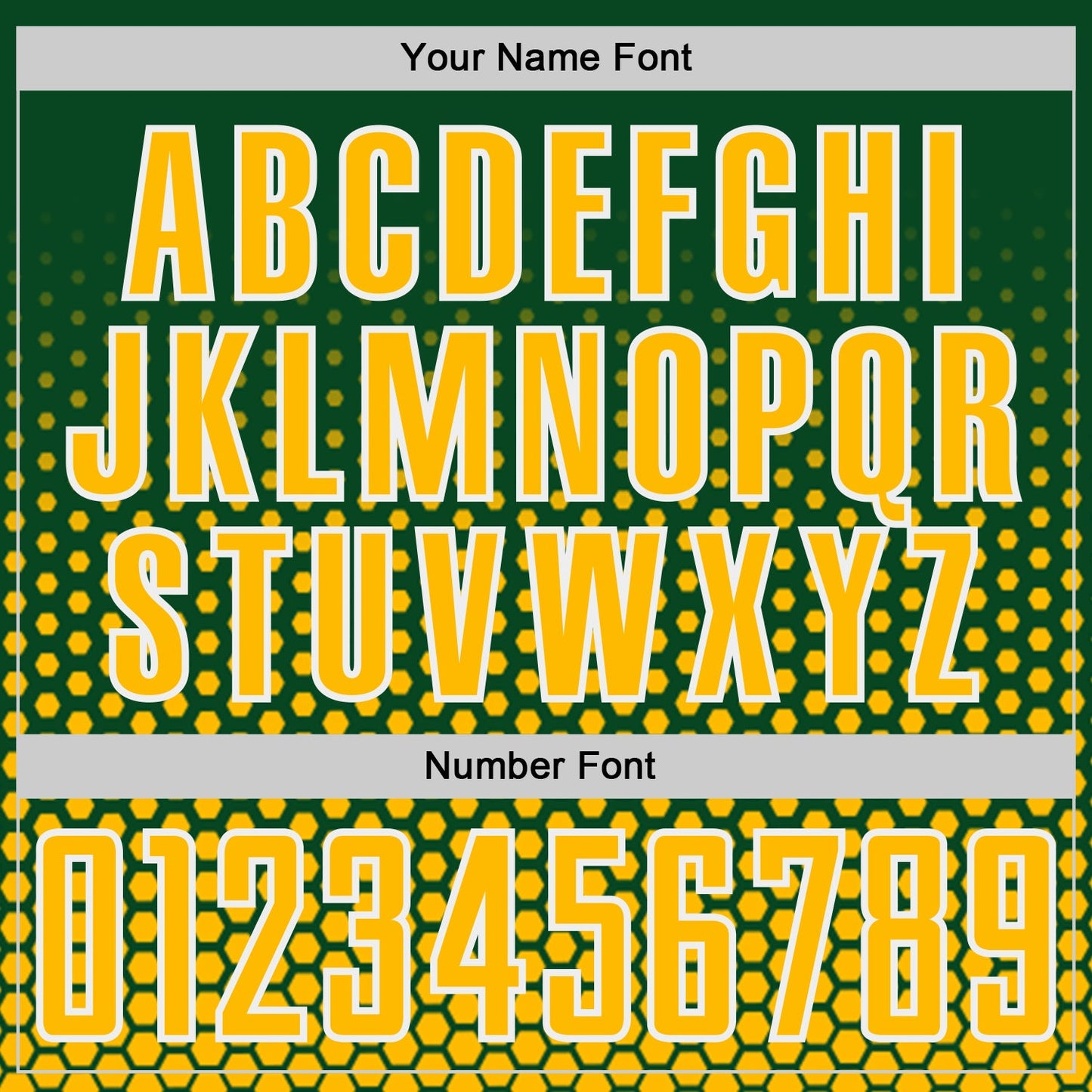 Custom Green Gold-White Geometric Hexagonal Dot Gradient Sublimation Soccer Uniform Jersey view 6