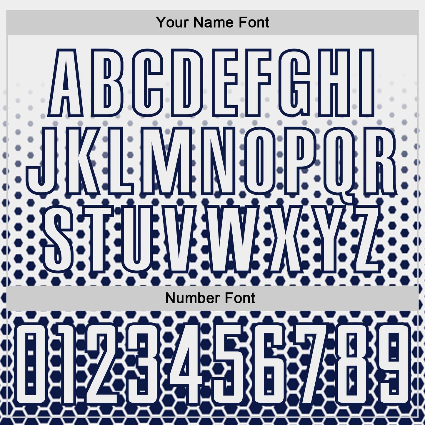 Custom White-Navy Geometric Hexagonal Dot Gradient Sublimation Soccer Uniform Jersey view 6