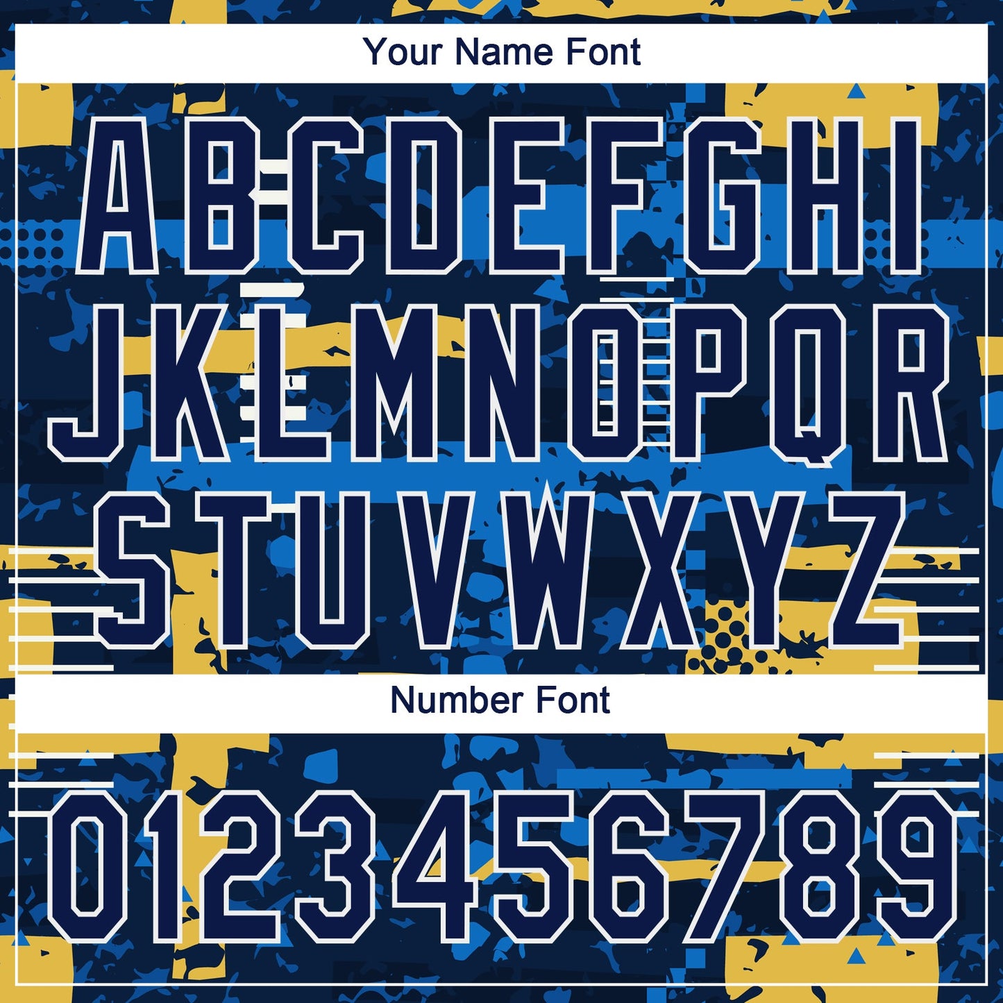 Custom Navy Navy Royal-Gold 3D Pattern Two-Button Unisex Softball Jersey view 5