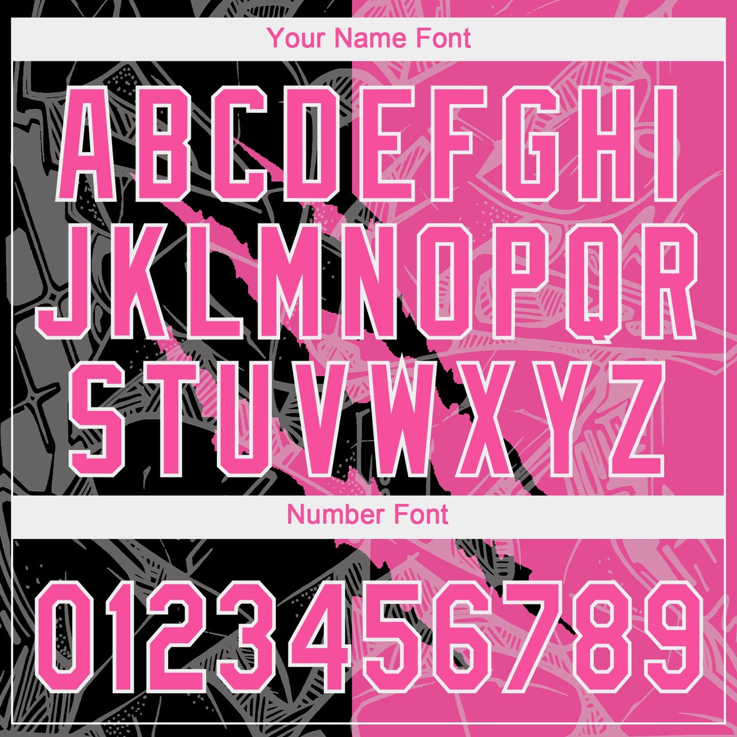 Custom Graffiti Pattern Pink-Black 3D Two-Button Unisex Softball Jersey view 6