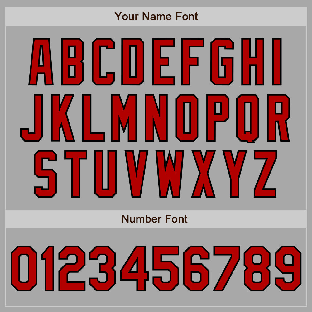 Custom Gray Red-Black Two-Button Unisex Softball Jersey view 5