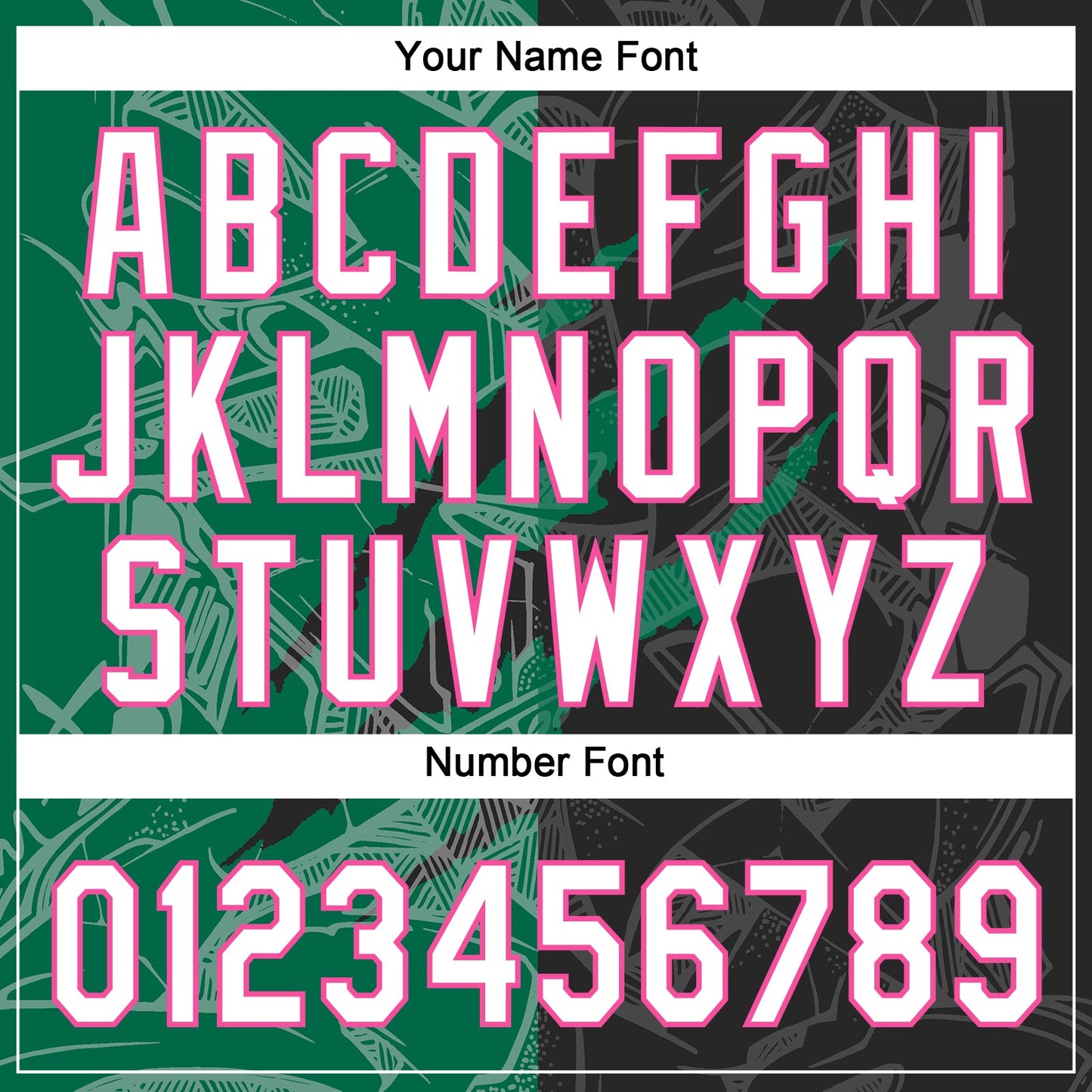 Custom Graffiti Pattern Black Kelly Green-Pink 3D Two-Button Unisex Softball Jersey view 5