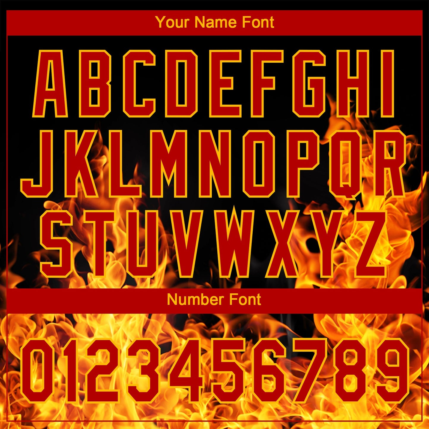 Custom Black Red-Gold 3D Pattern Design Flame Two-Button Unisex Softball Jersey view 5