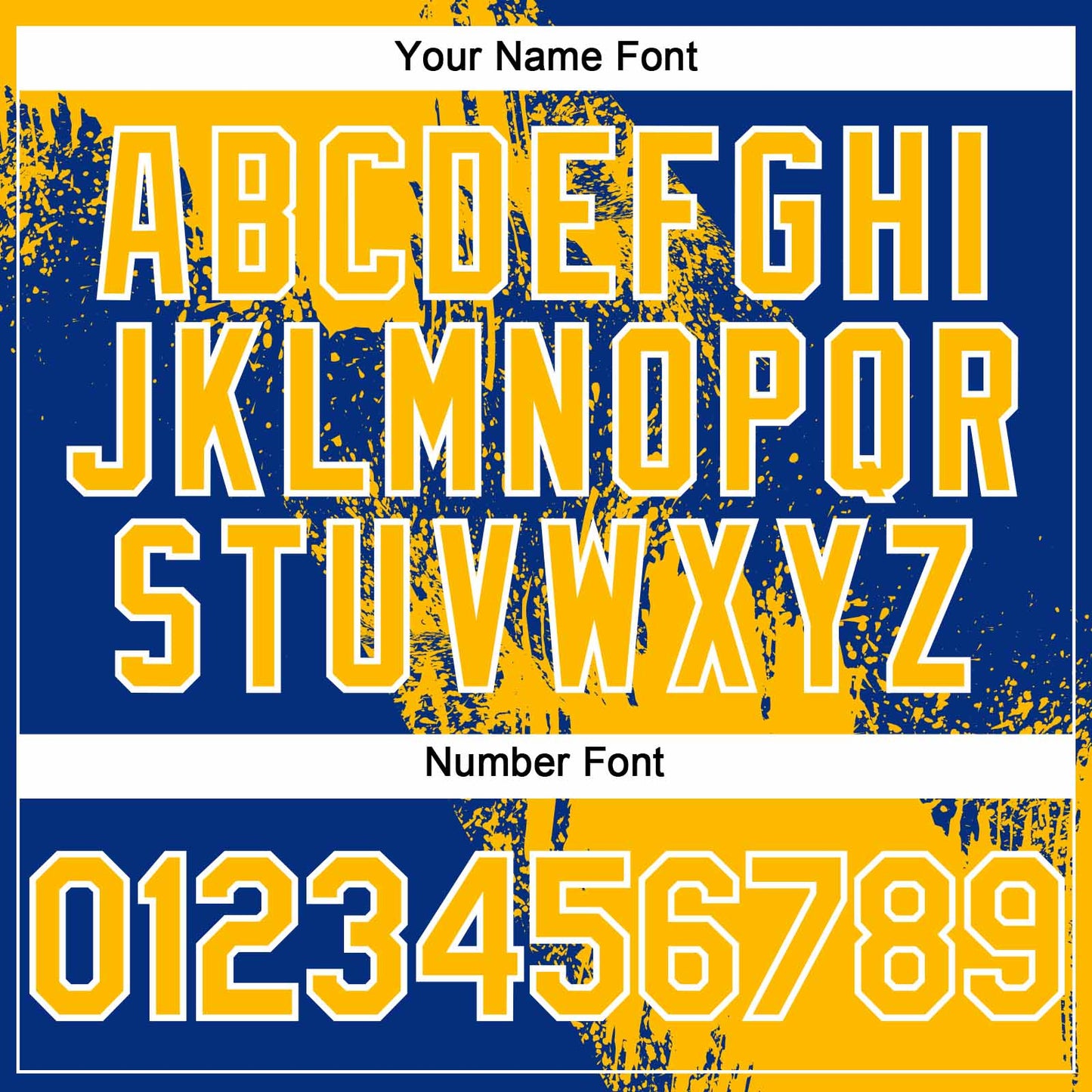 Custom Gold Royal-White 3D Pattern Abstract Brush Stroke Two-Button Unisex Softball Jersey view 5