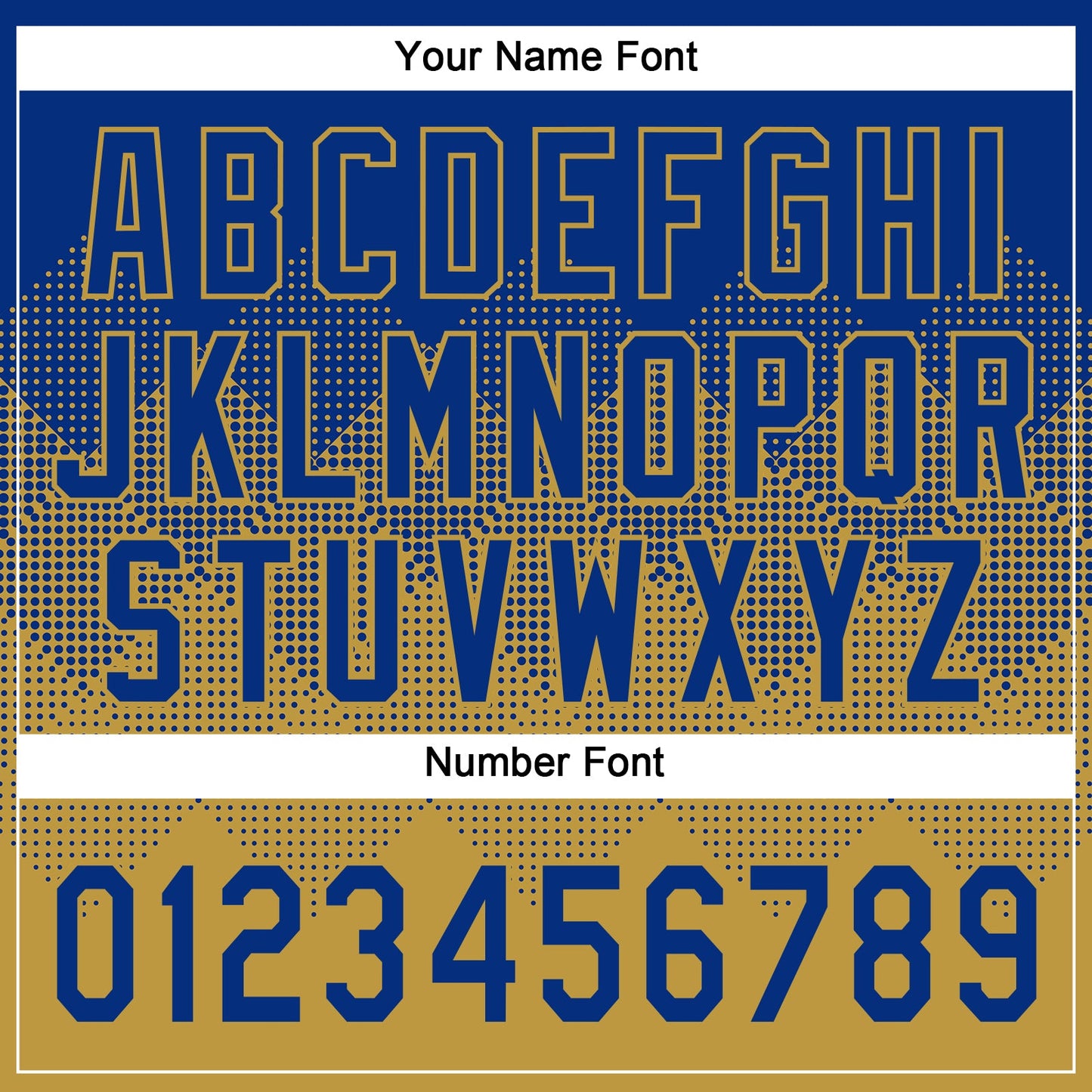 Custom Royal Old Gold 3D Gradient Square Shape Two-Button Unisex Softball Jersey view 5