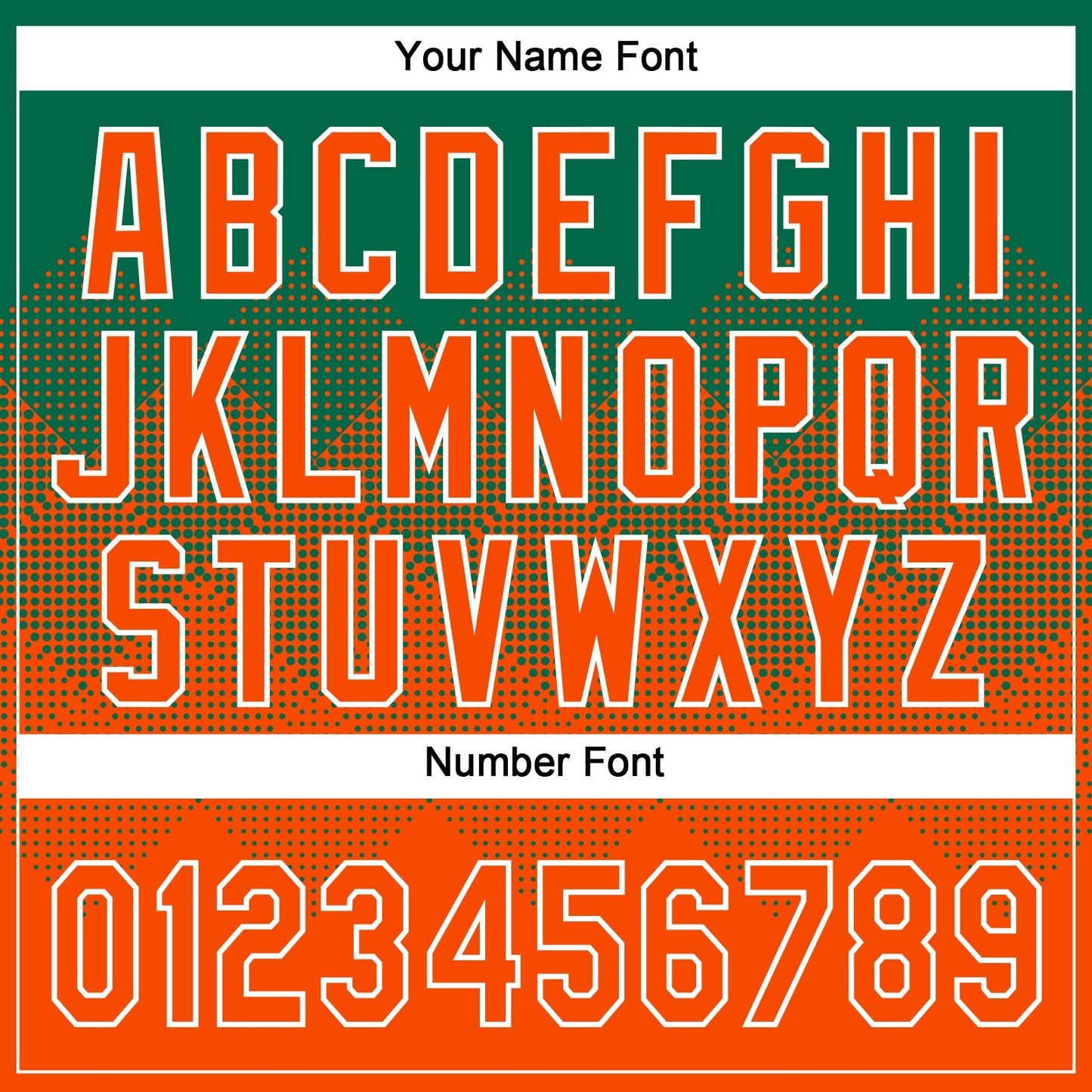 Custom Kelly Green Orange-White 3D Gradient Square Shape Two-Button Unisex Softball Jersey view 5
