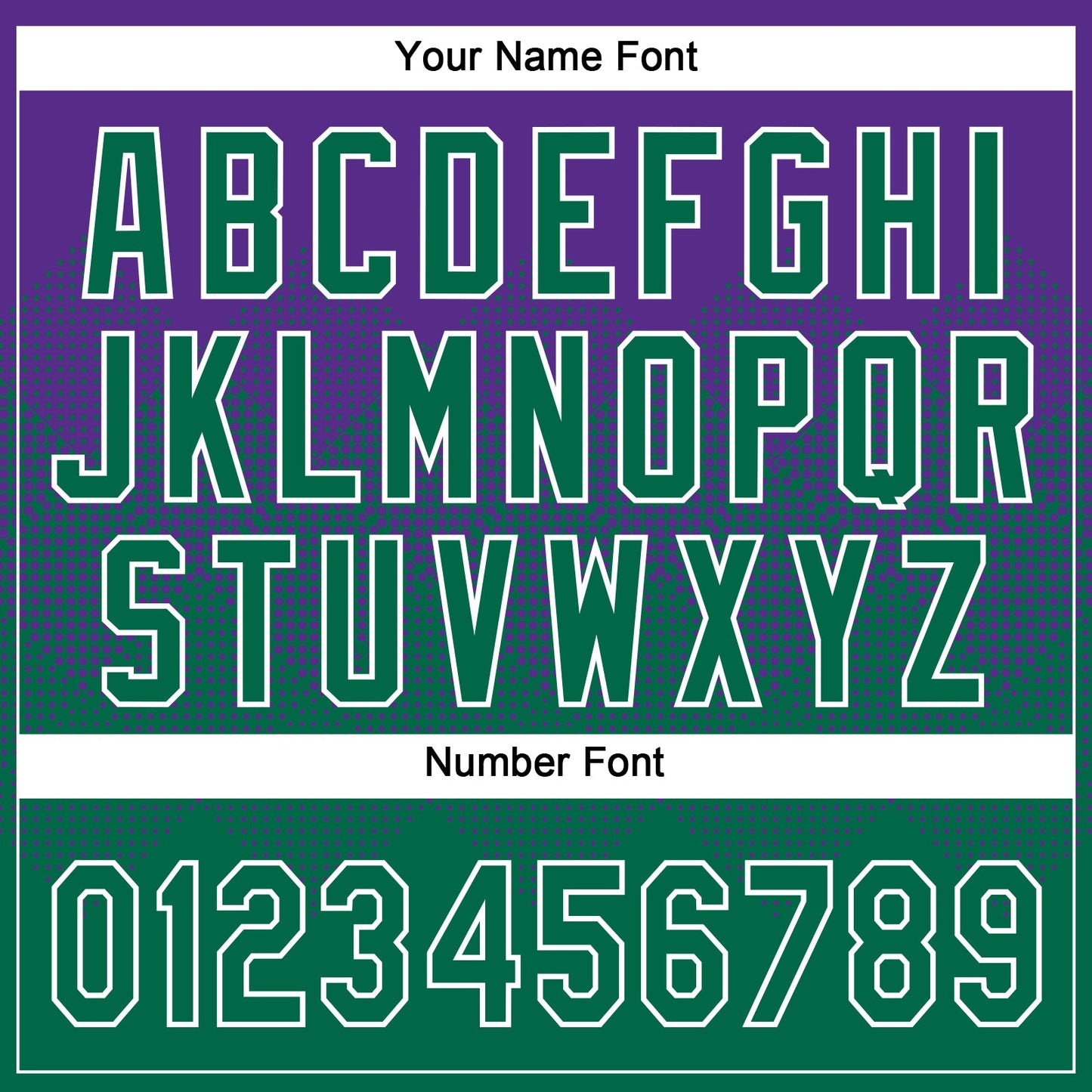 Custom Purple Kelly Green-White 3D Gradient Square Shape Two-Button Unisex Softball Jersey view 5
