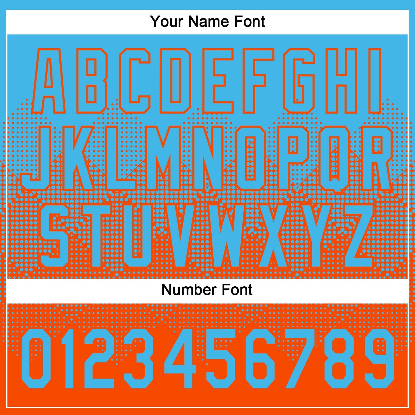 Custom Sky Blue Orange 3D Gradient Square Shape Two-Button Unisex Softball Jersey view 5