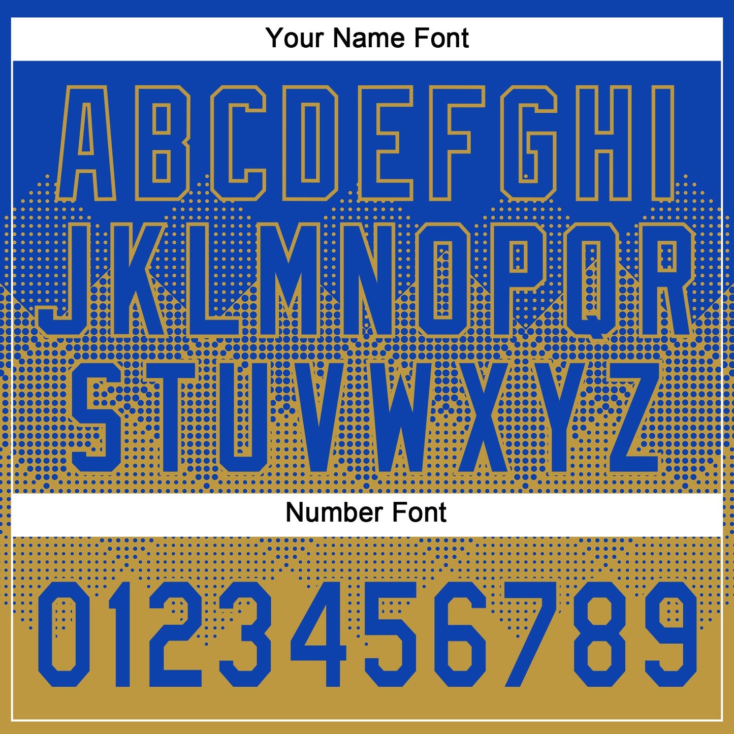 Custom Thunder Blue Old Gold 3D Gradient Square Shape Two-Button Unisex Softball Jersey view 5