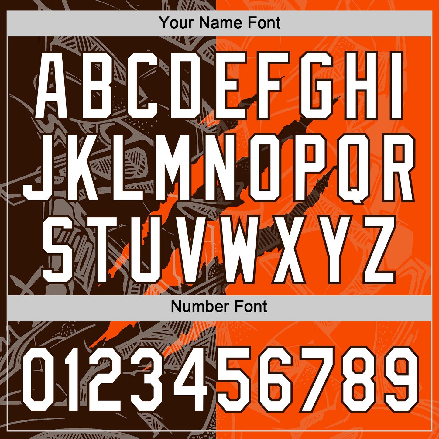 Custom Graffiti Pattern White Orange-Brown 3D Scratch Two-Button Unisex Softball Jersey view 5