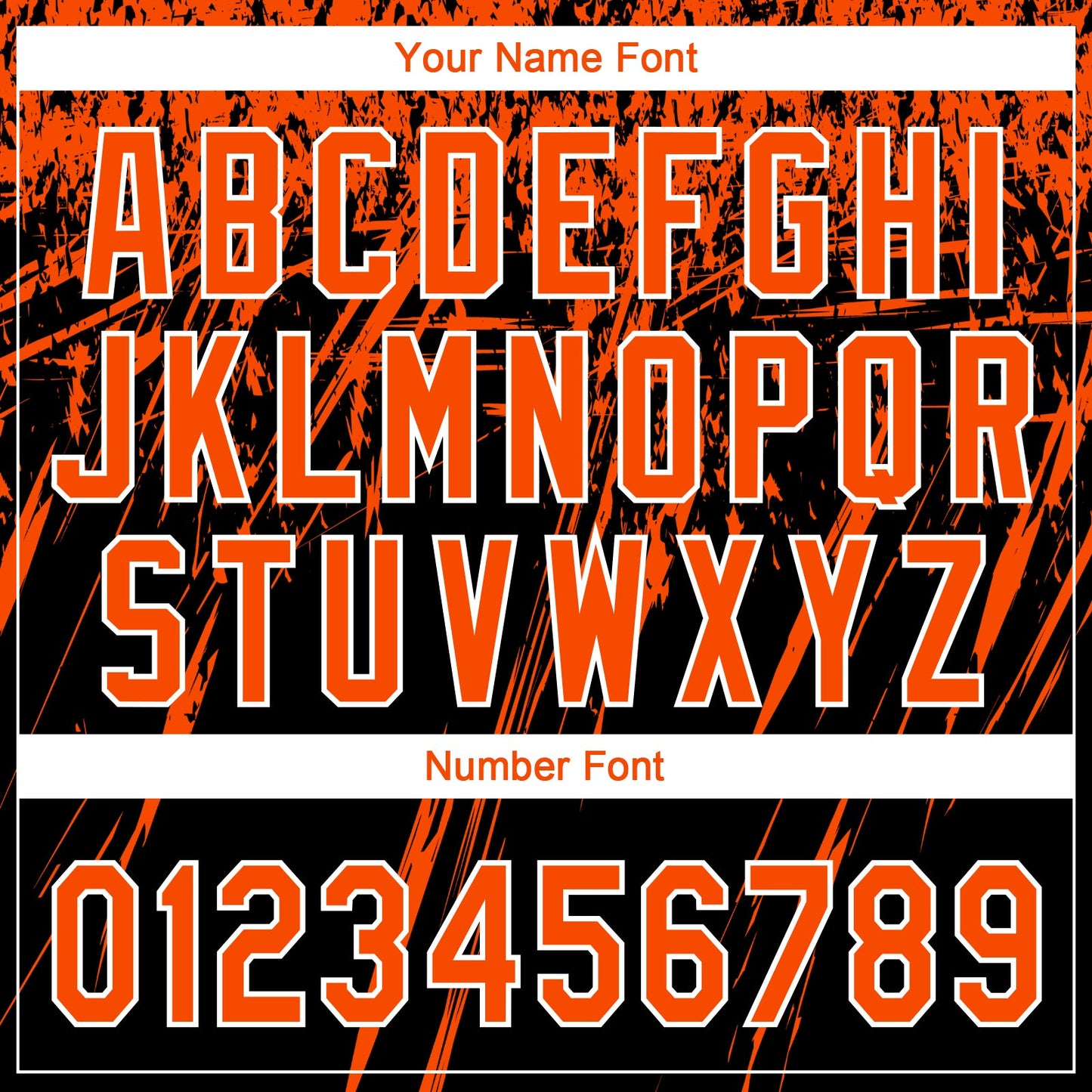 Custom Black Orange-White Distressed Scratch Brush Stroke Star Raglan Sleeves Two-Button Unisex Softball Jersey view 5
