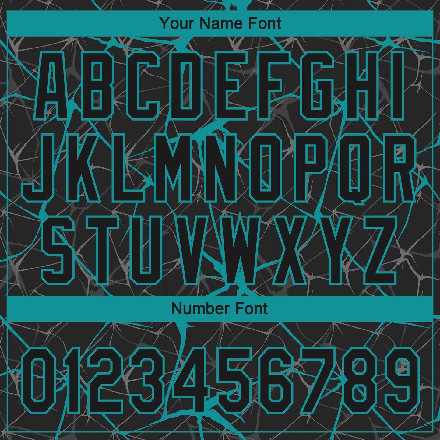 Custom Black Teal Abstract Network Two-Button Unisex Softball Jersey view 5