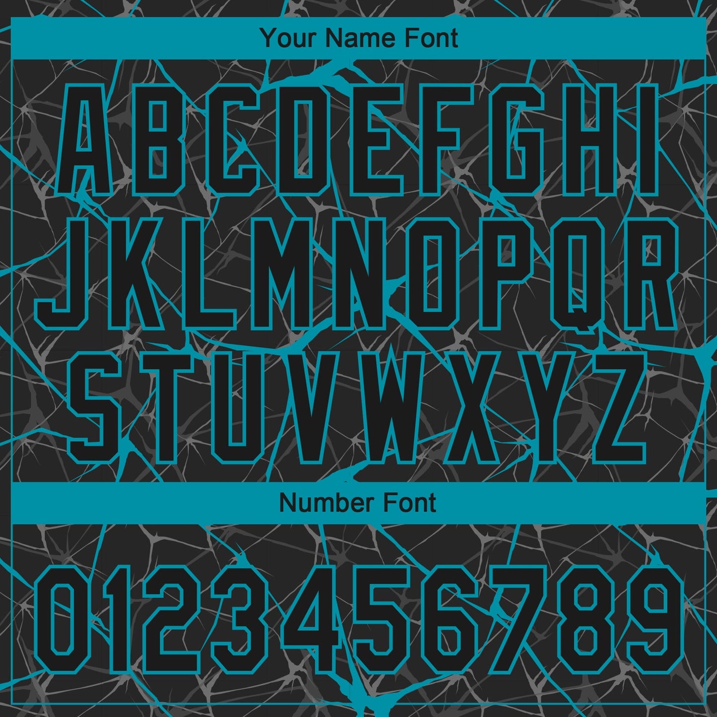 Custom Black Teal Abstract Network Two-Button Unisex Softball Jersey view 5
