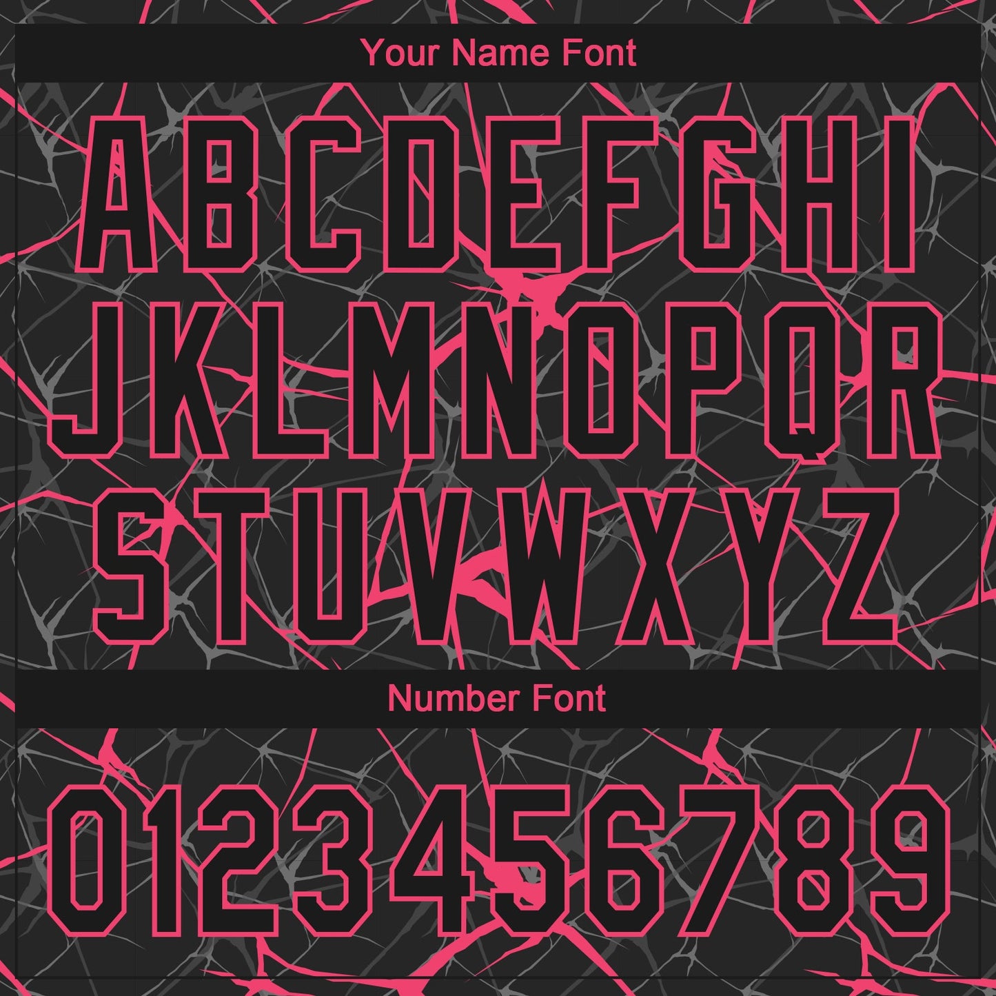 Custom Black Neon Pink Abstract Network Two-Button Unisex Softball Jersey view 5