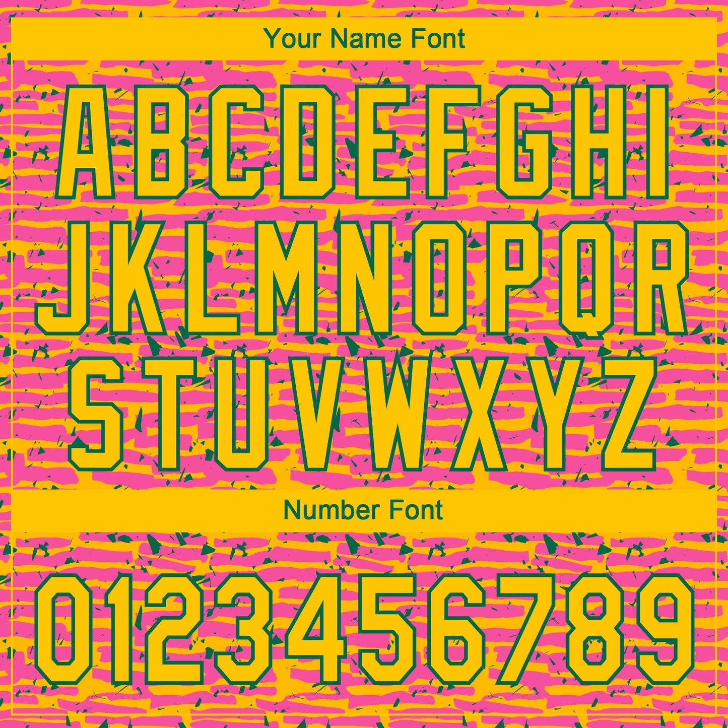 Custom Pink Yellow-Kelly Green Raglan Sleeves Distressed Fragment Brush Stroke Two-Button Unisex Softball Jersey view 5