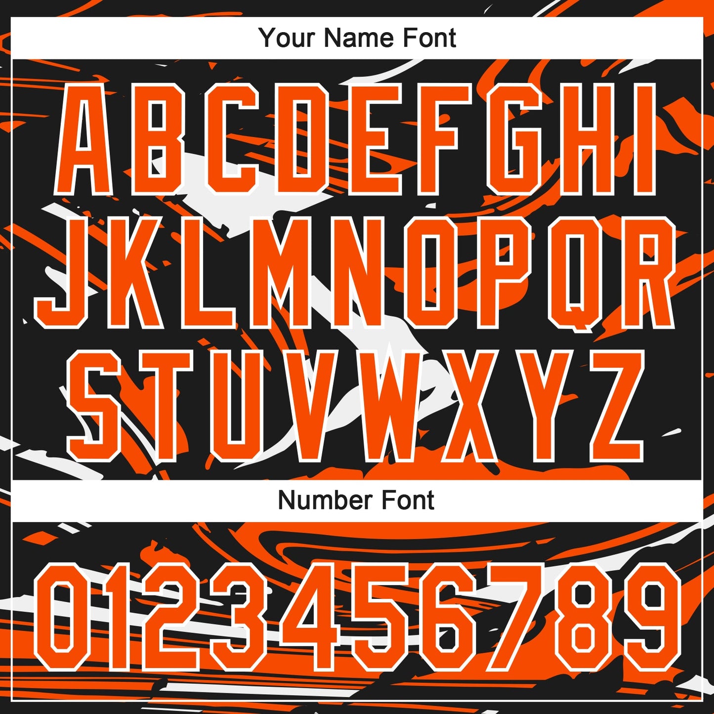Custom Black Orange-White Raglan Sleeves Abstract Fluid Marble Two-Button Unisex Softball Jersey view 5
