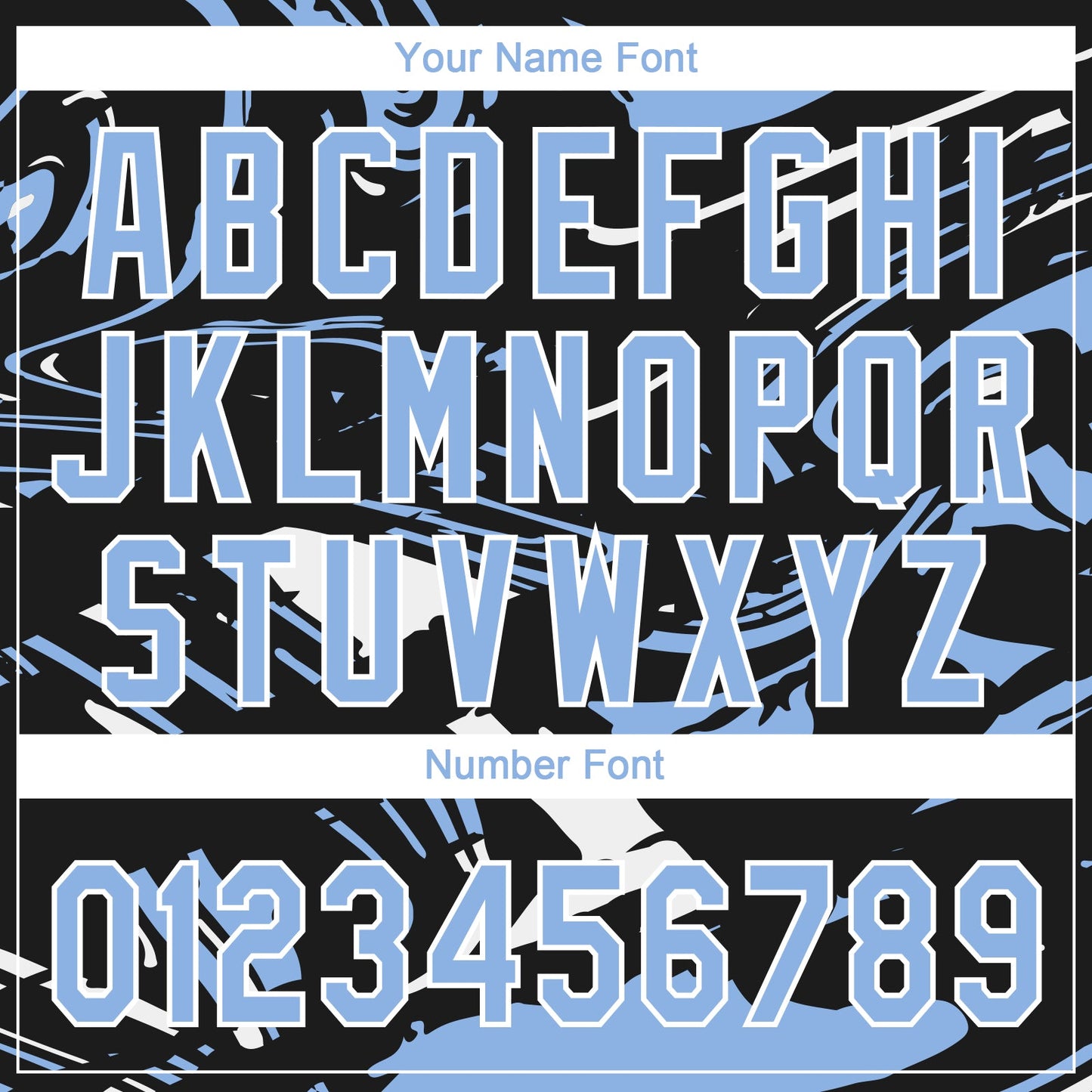 Custom Black Light Blue-White Raglan Sleeves Abstract Fluid Marble Two-Button Unisex Softball Jersey view 5
