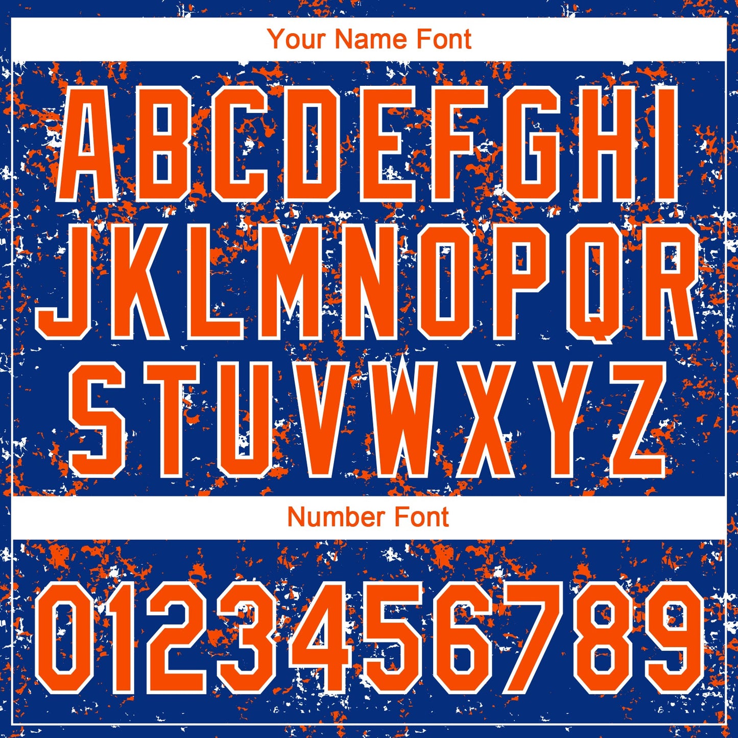 Custom Royal Orange-White Abstract Shattered Paint Splatter Two-Button Unisex Softball Jersey view 5