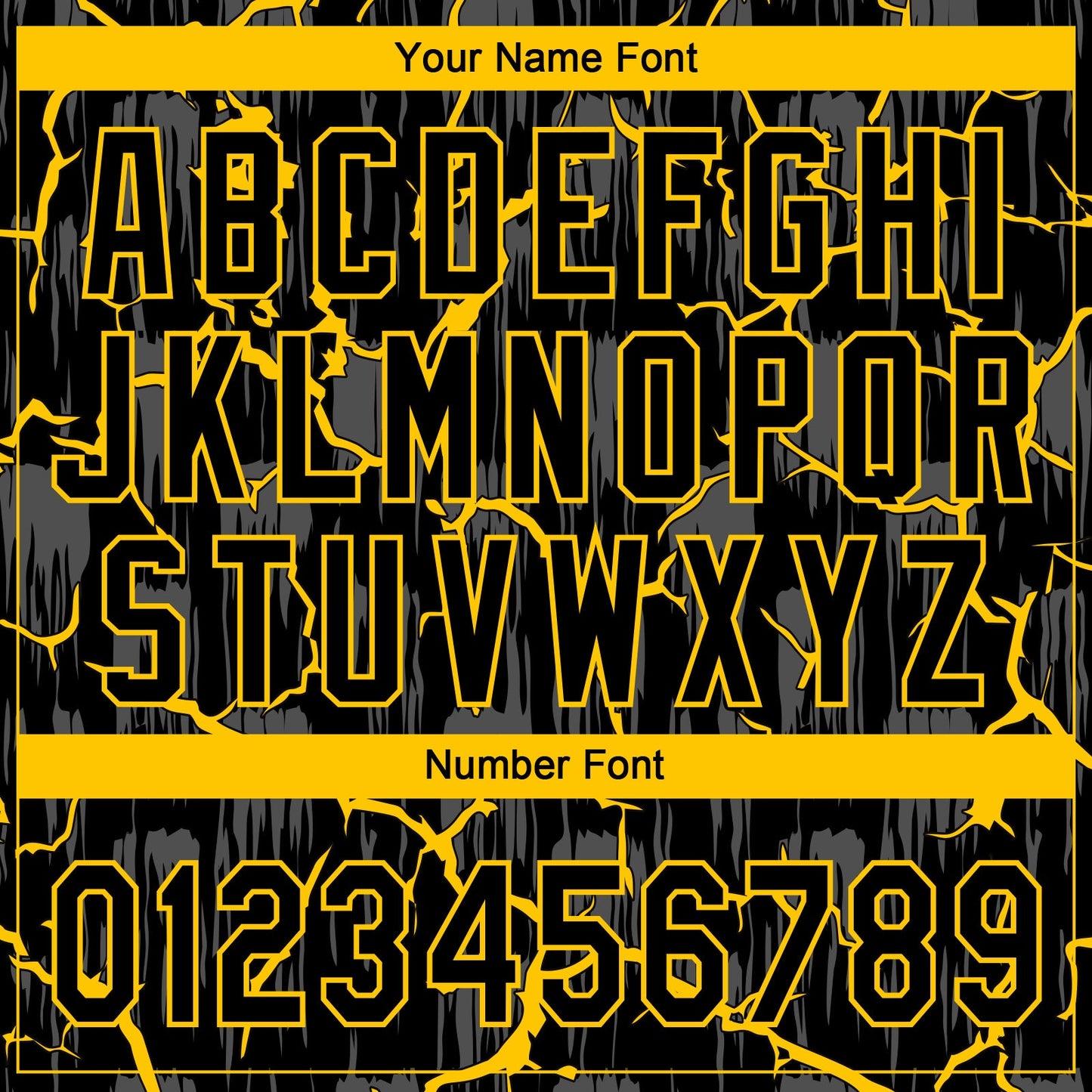 Custom Black Yellow-Gray Raglan Sleeves Neon Lightning Crackle Two-Button Unisex Softball Jersey view 5