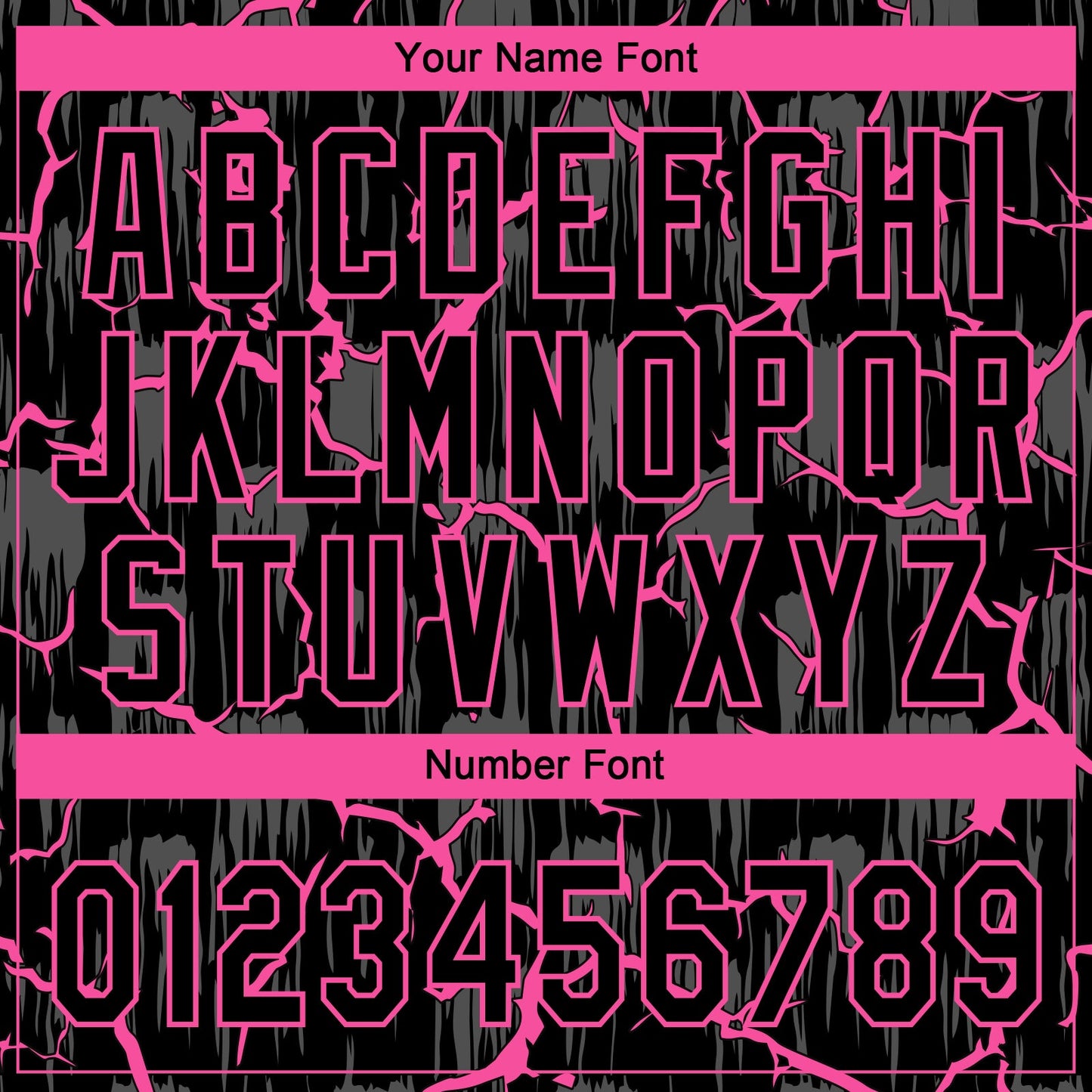 Custom Black Pink-Gray Raglan Sleeves Neon Lightning Crackle Two-Button Unisex Softball Jersey view 5