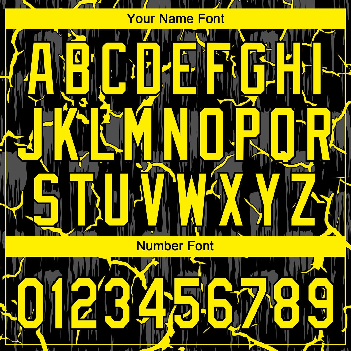 Custom Black Light Yellow-Gray Raglan Sleeves Neon Lightning Crackle Two-Button Unisex Softball Jersey view 5