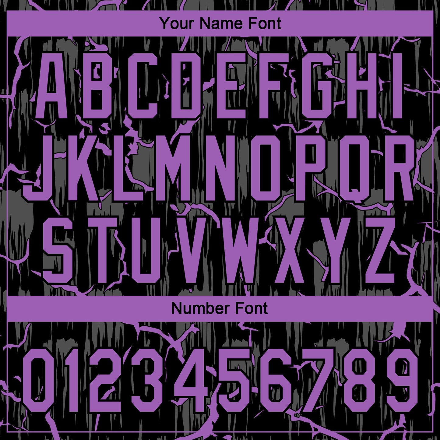Custom Black Medium Purple-Gray Raglan Sleeves Neon Lightning Crackle Two-Button Unisex Softball Jersey view 5
