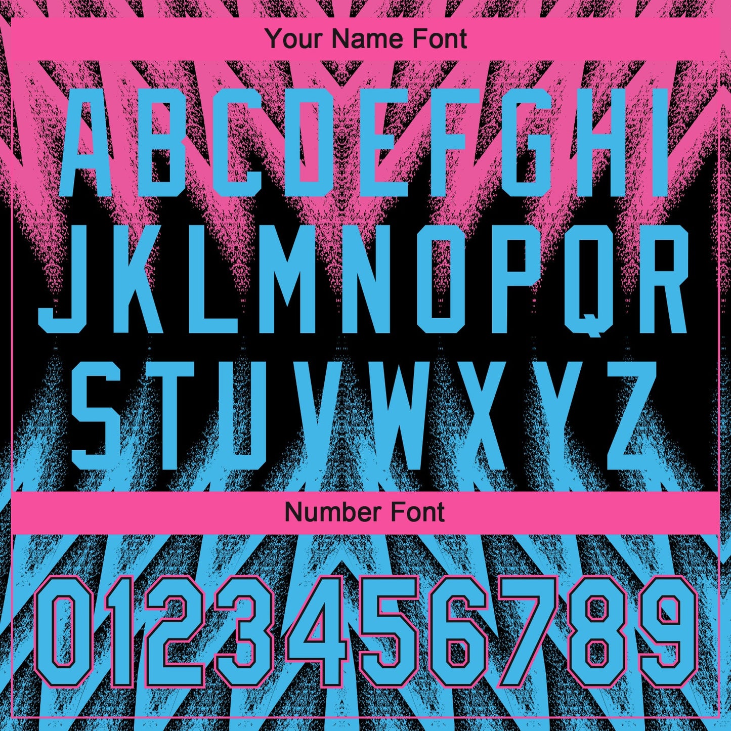 Custom Black Sky Blue-Pink Raglan Sleeves Abstract Geometric Chevron Zigzag Two-Button Unisex Softball Jersey view 5