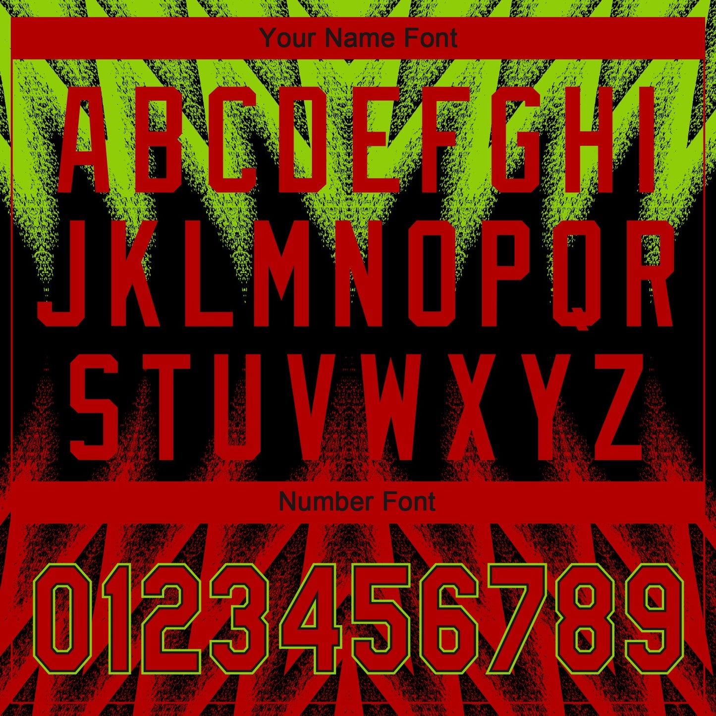 Custom Black Red-Neon Green Raglan Sleeves Abstract Geometric Chevron Zigzag Two-Button Unisex Softball Jersey view 5