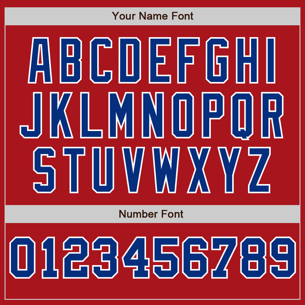 Custom Red White-Royal Pinstripe Authentic Split Fashion Baseball Jersey view 5