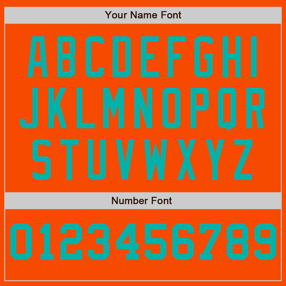 Custom Orange White-Aqua Pinstripe Authentic Split Fashion Baseball Jersey view 5