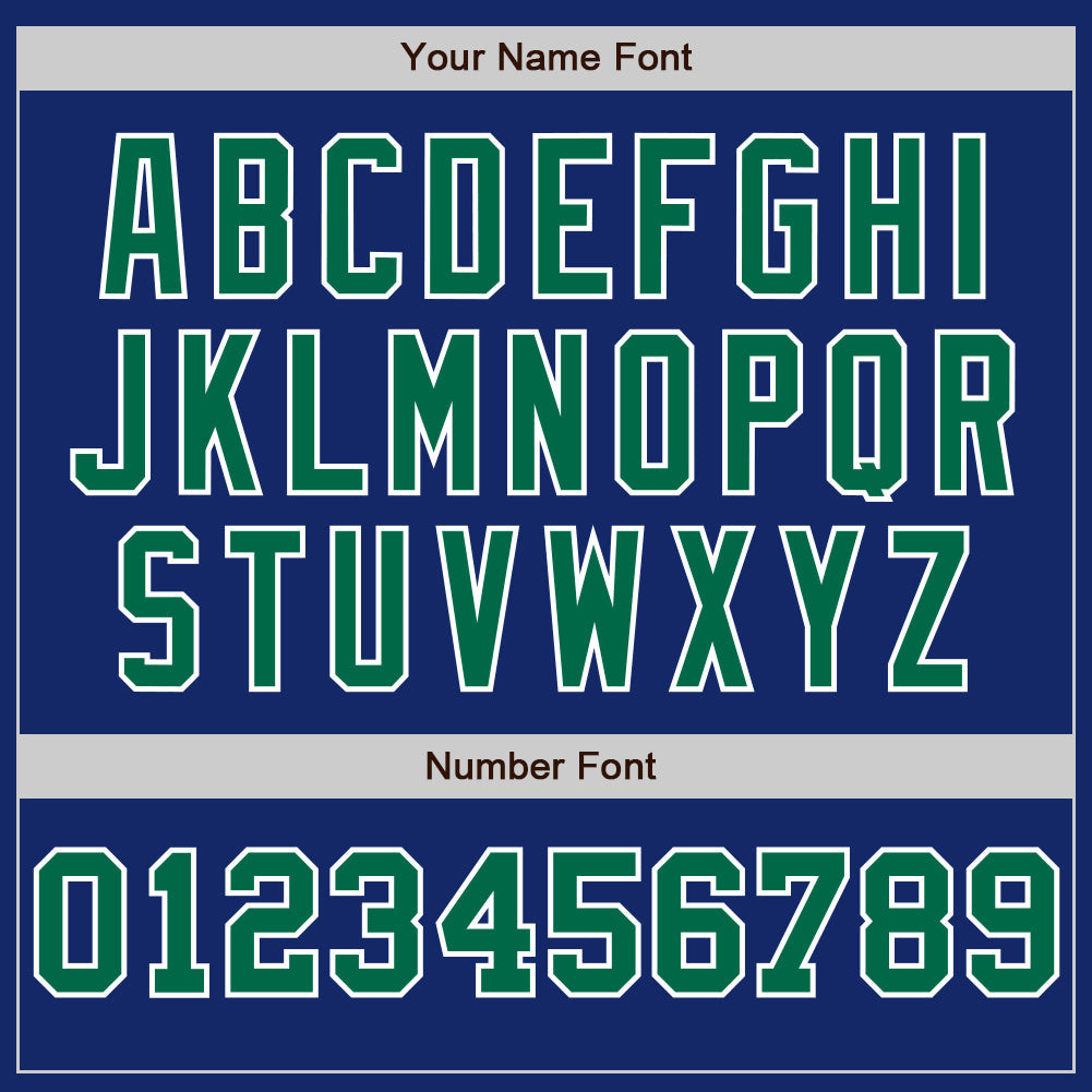 Custom Royal White-Kelly Green Pinstripe Authentic Split Fashion Baseball Jersey view 5