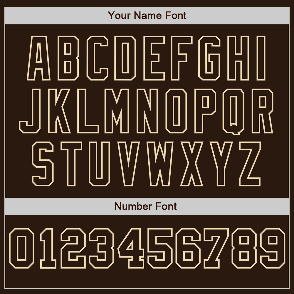Custom Brown Cream-Brown Pinstripe Authentic Split Fashion Baseball Jersey view 5